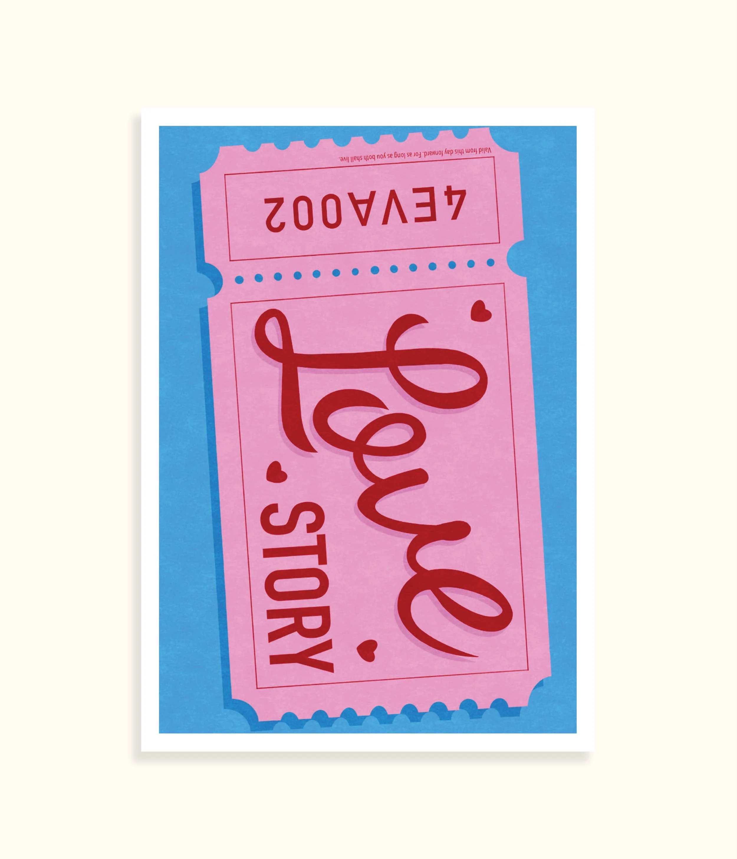 Love Story ticket print