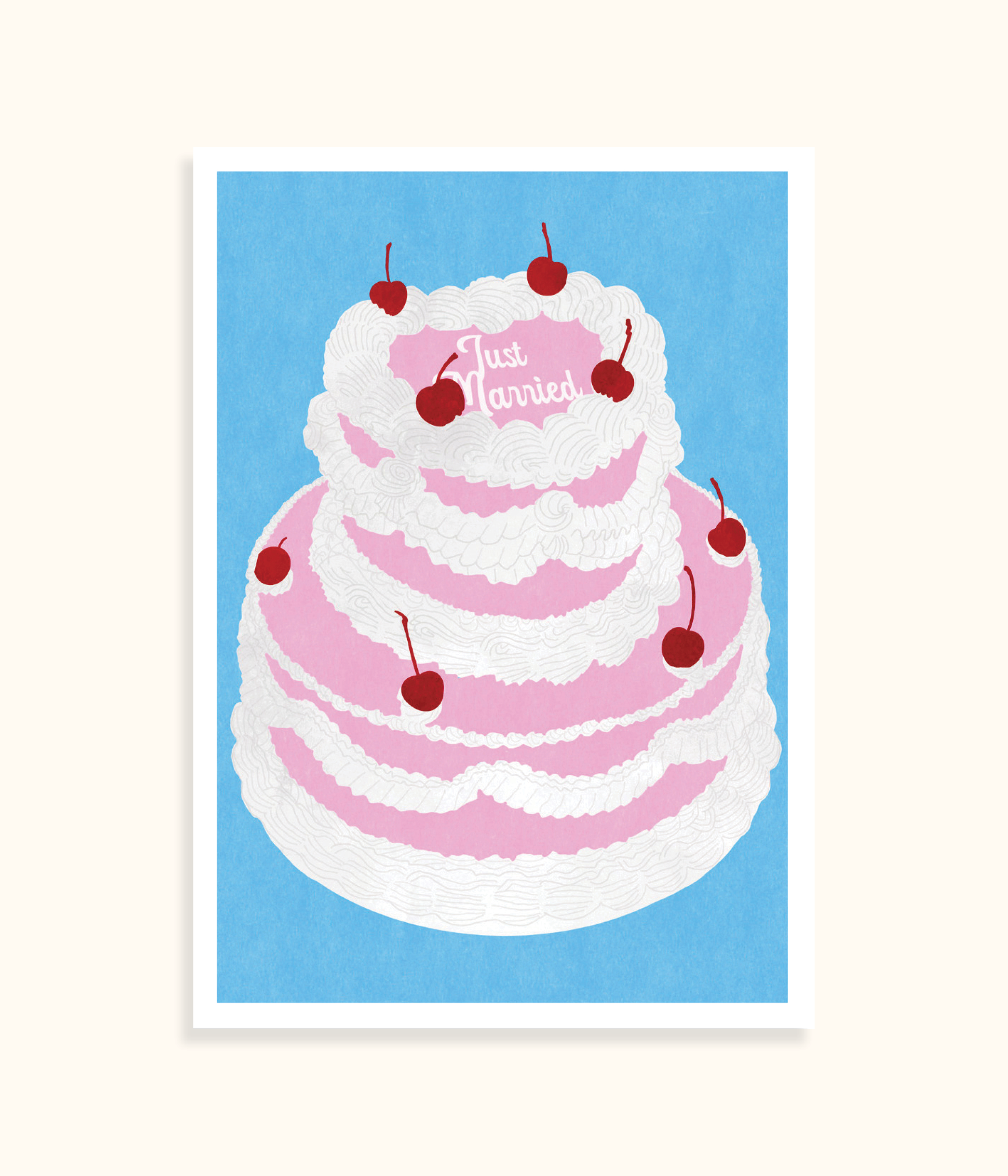 Just married cake print