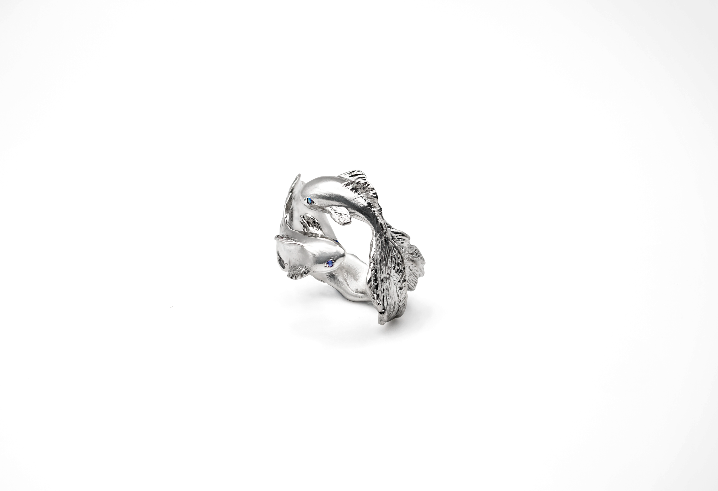 Twin Fish ring - Sterling silver