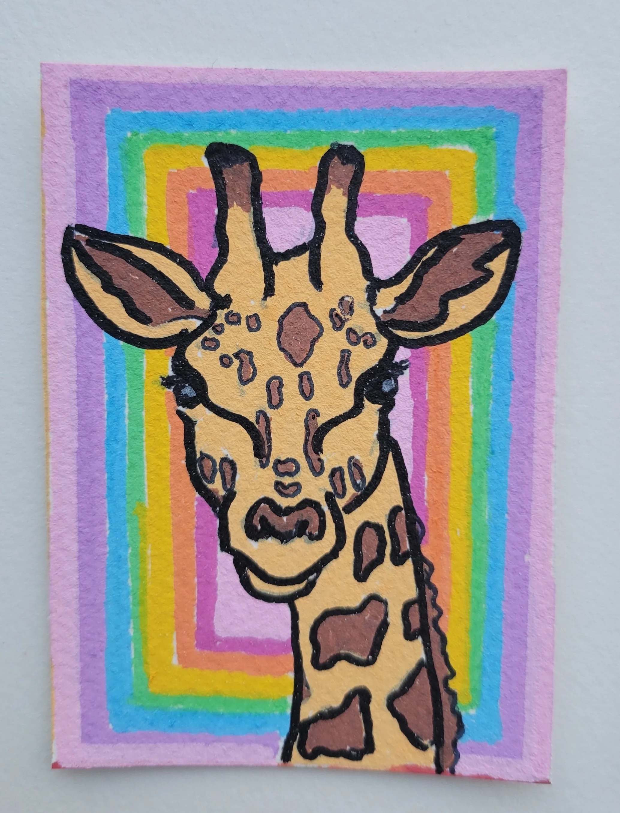 Giraffe Study- ACEO
