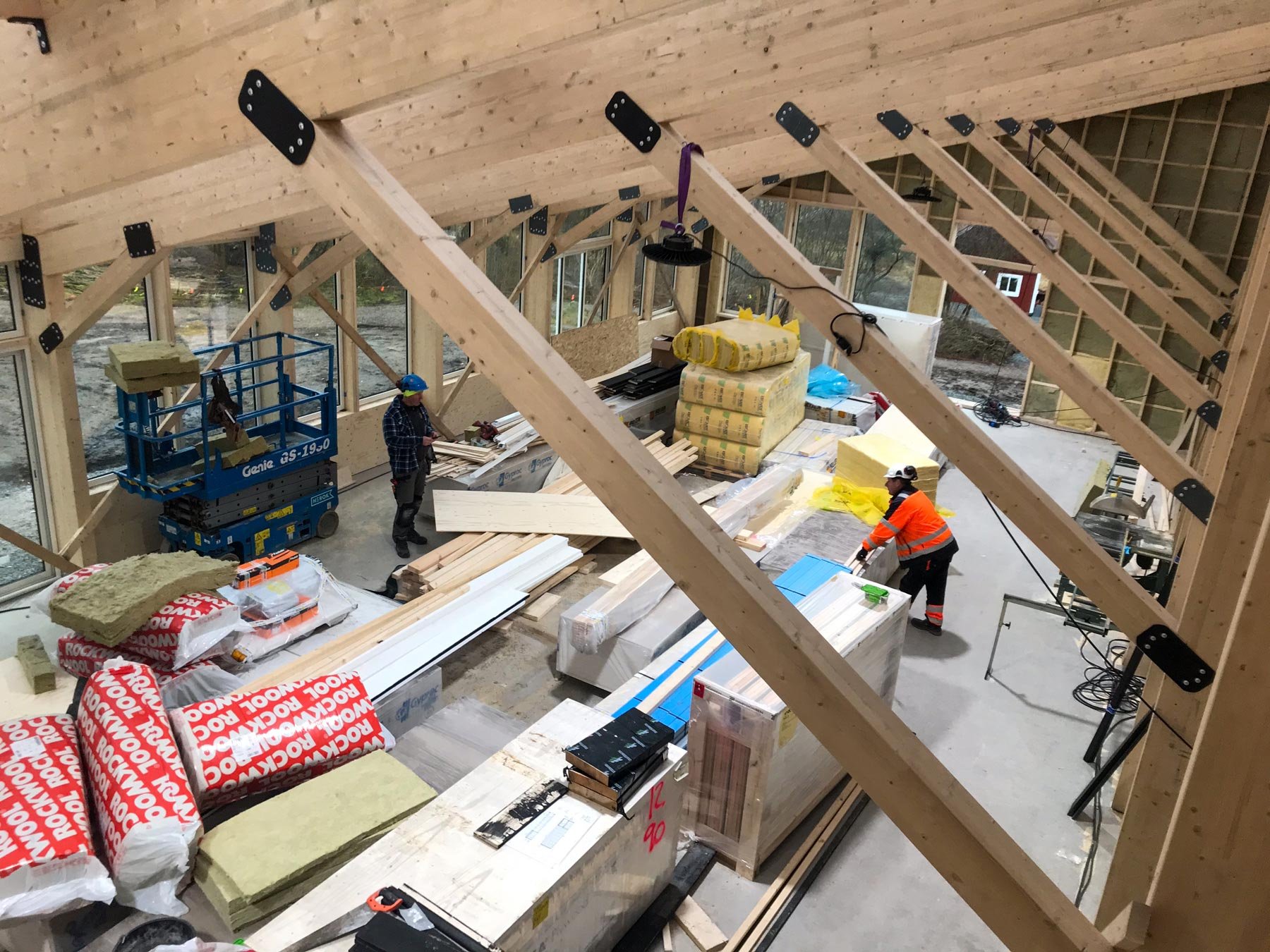 Invändigt arbete i stomskede, Örebro.