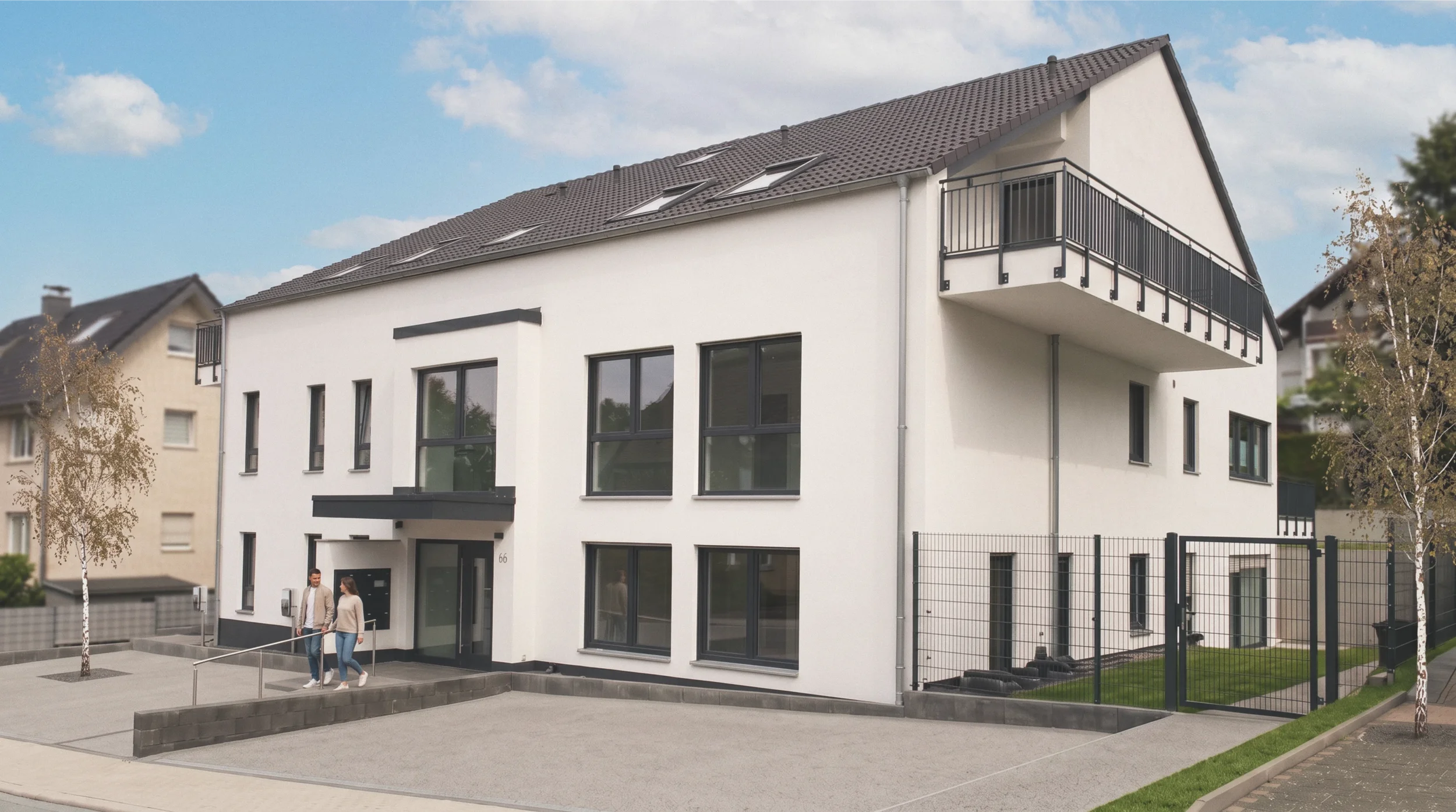 Mehrfamilienwohnhaus "an der mehrzweckhalle" | Barrierefreies Wohnen | Straßenseite