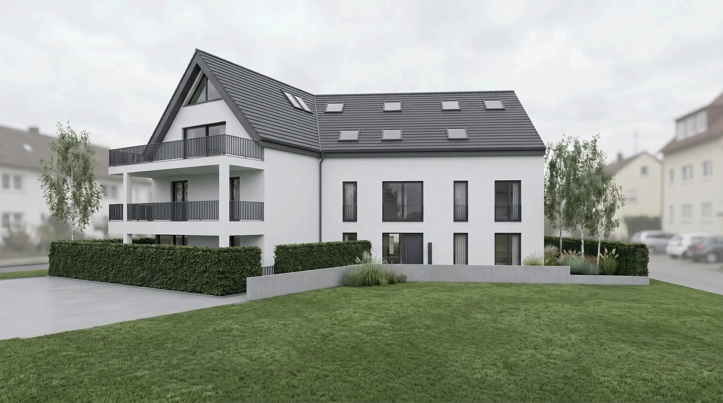 Barrierefreier Neubau - Haus Gieslenberg - Langenfeld 2027 - Eckansicht Gieslenberg