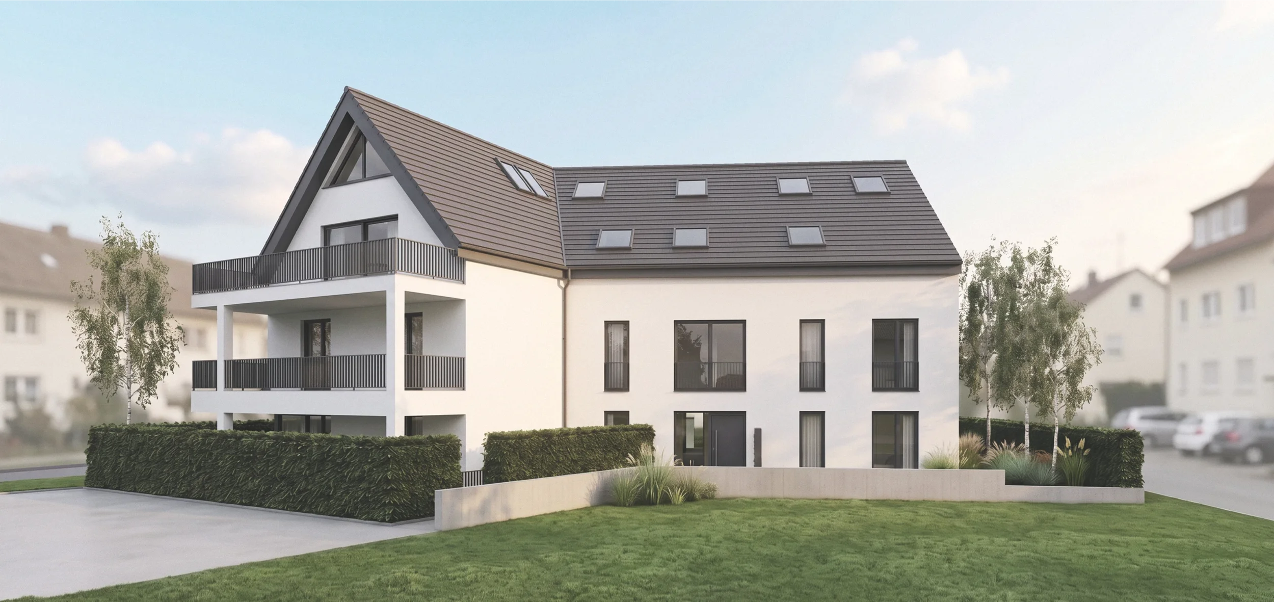 Barrierefreier Neubau - Haus Gieslenberg - Langenfeld 2027 - Eckansicht Gieslenberg
