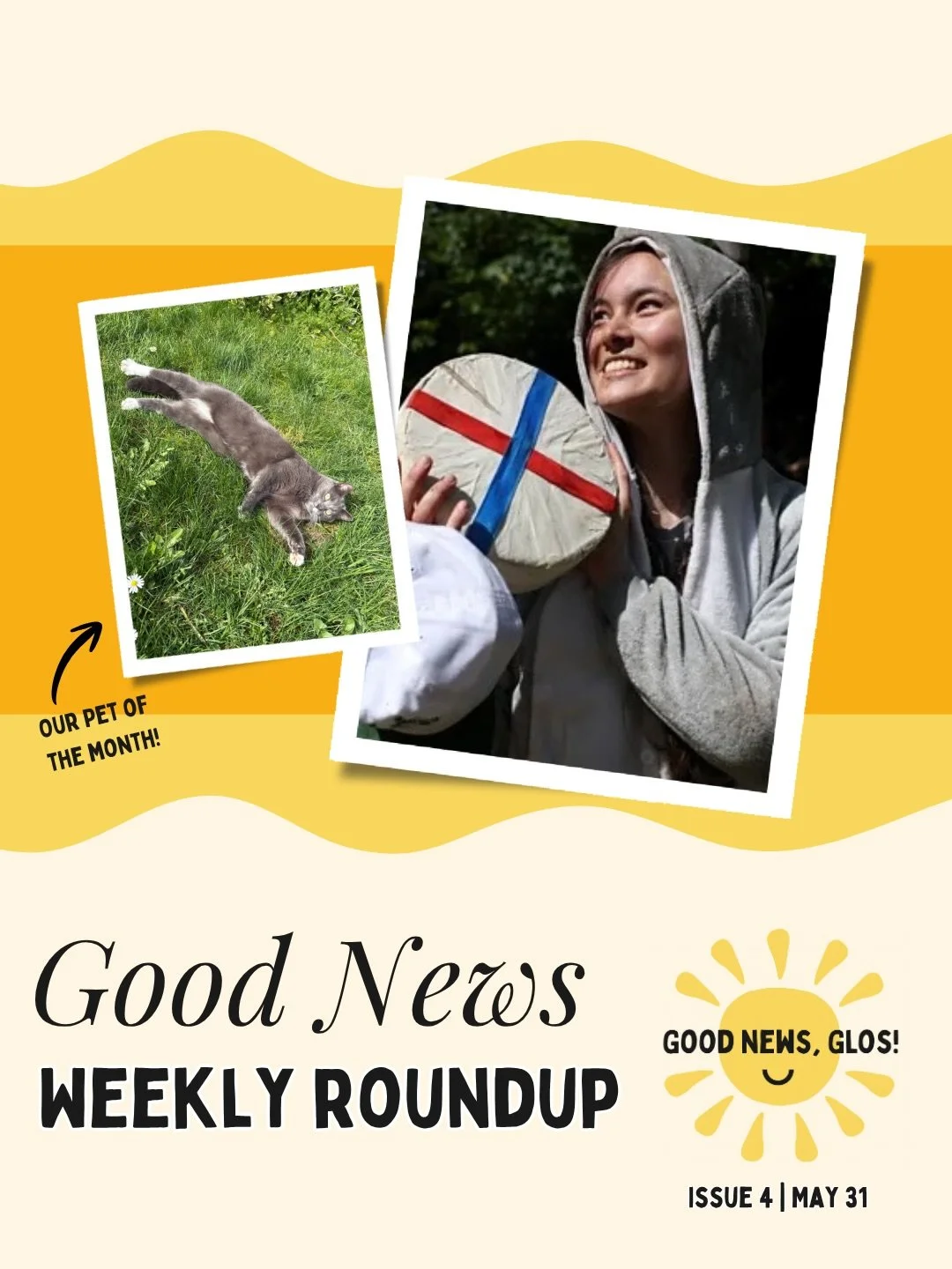 ☀️ This week&rsquo;s Good News, Glos! is out now.

Inside this week&rsquo;s edition:

🎤Gloucester&rsquo;s first-ever TEDx event
🧀 Cheese rolling returns to Cooper&rsquo;s Hill
🎓 A funded programme helping local teenagers explore future careers
🏡 