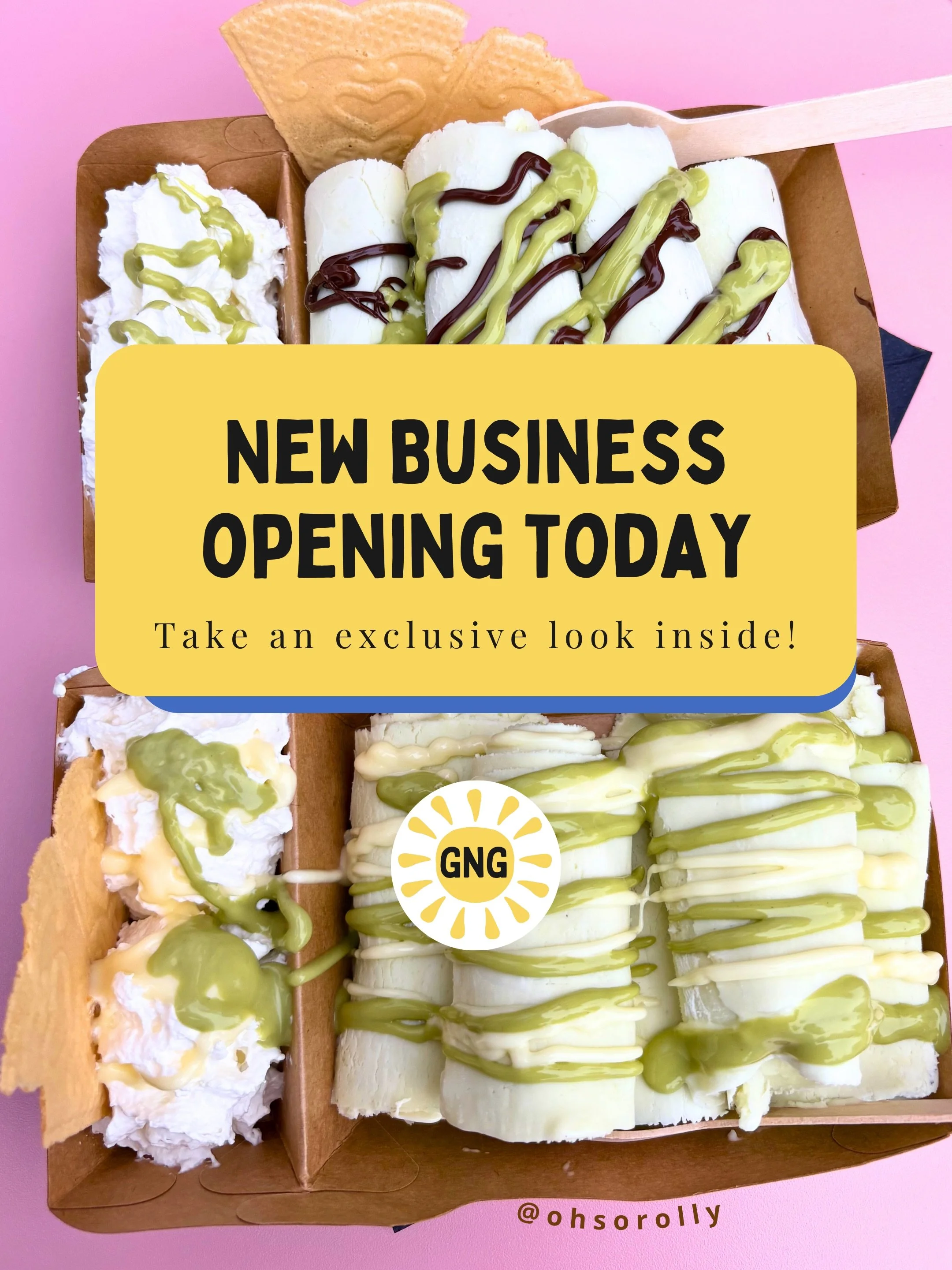 Today marks the launch of Oh So Rolly at Krate Village, Whitminster! 🎉

Founder Krystyna first started making rolled ice cream after struggling to find any locally when her children asked for some. What began as making ice cream for friends and fami