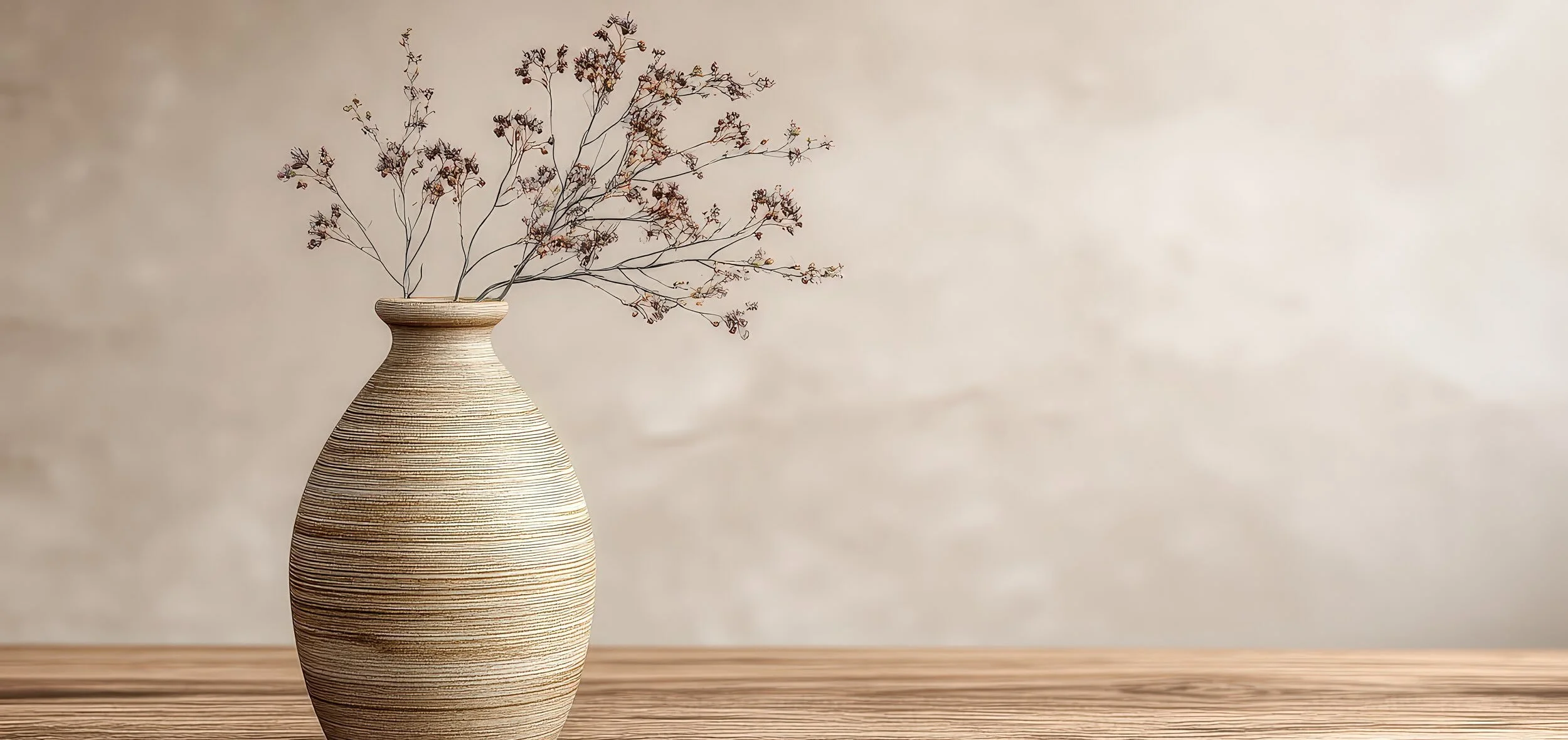 Vase mit Zweigen als Symbol für Reflexion, Entwicklung und psychotherapeutische Veränderungsprozesse