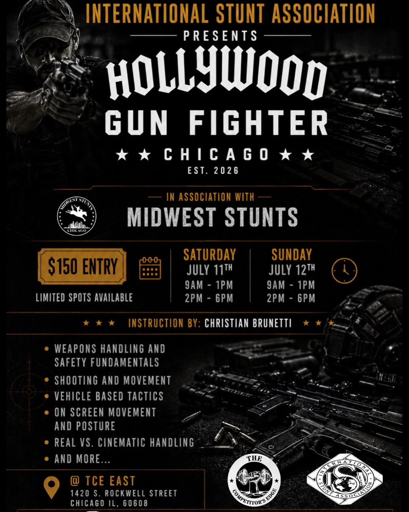 ISA &amp; Hollywood Gunfighter is coming to Chicago. LINK IN BIO FOR SIGN UP. 

Our Instructor for this event is @cbrunettifilm : 

Christian Brunetti is an ISA MEMBER, US Army Special Operations veteran with multiple combat deployments &amp; Militar