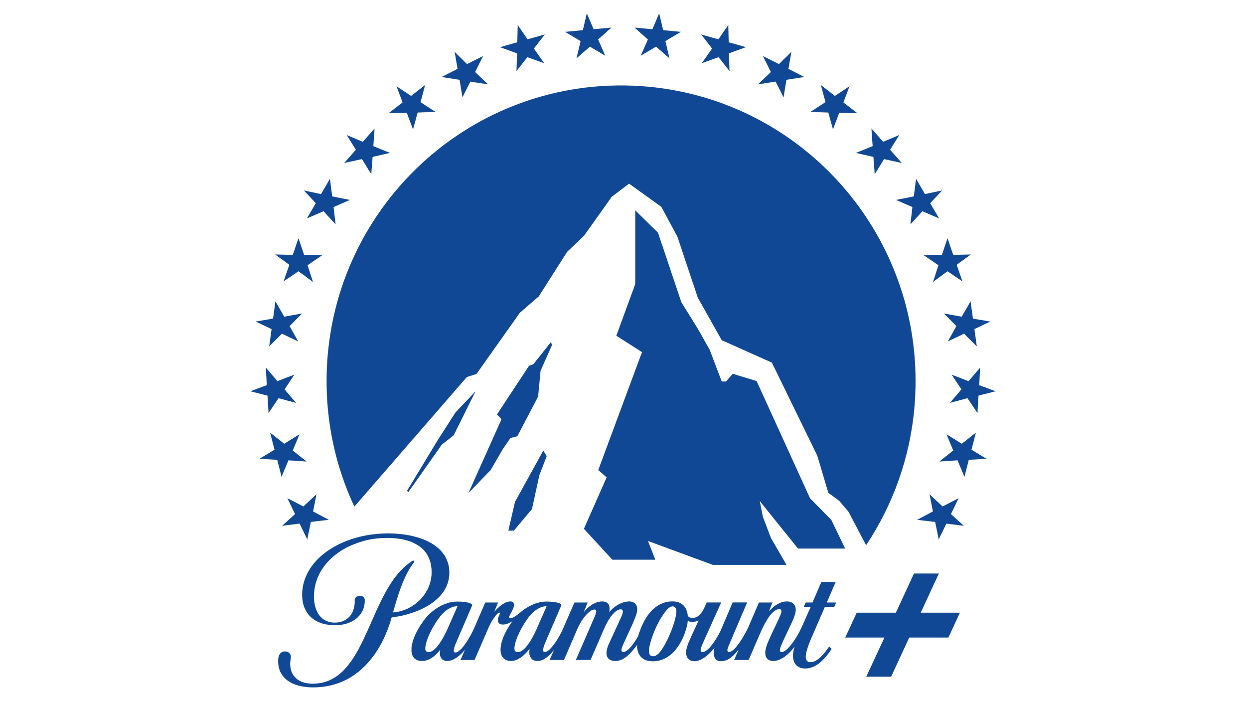 Paramount logo with mountain and stars.