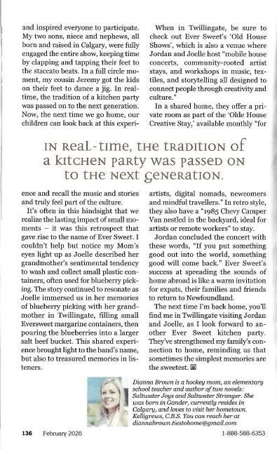 A page from a magazine or book discussing a kitchen party and its cultural significance, with text and a small black-and-white photo of a woman in the bottom left corner.