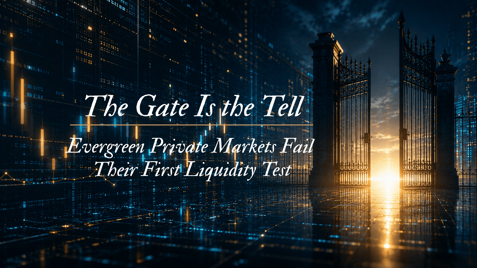 The Gate Is the Tell | Evergreen Private Markets Fail Their Liquidity Test