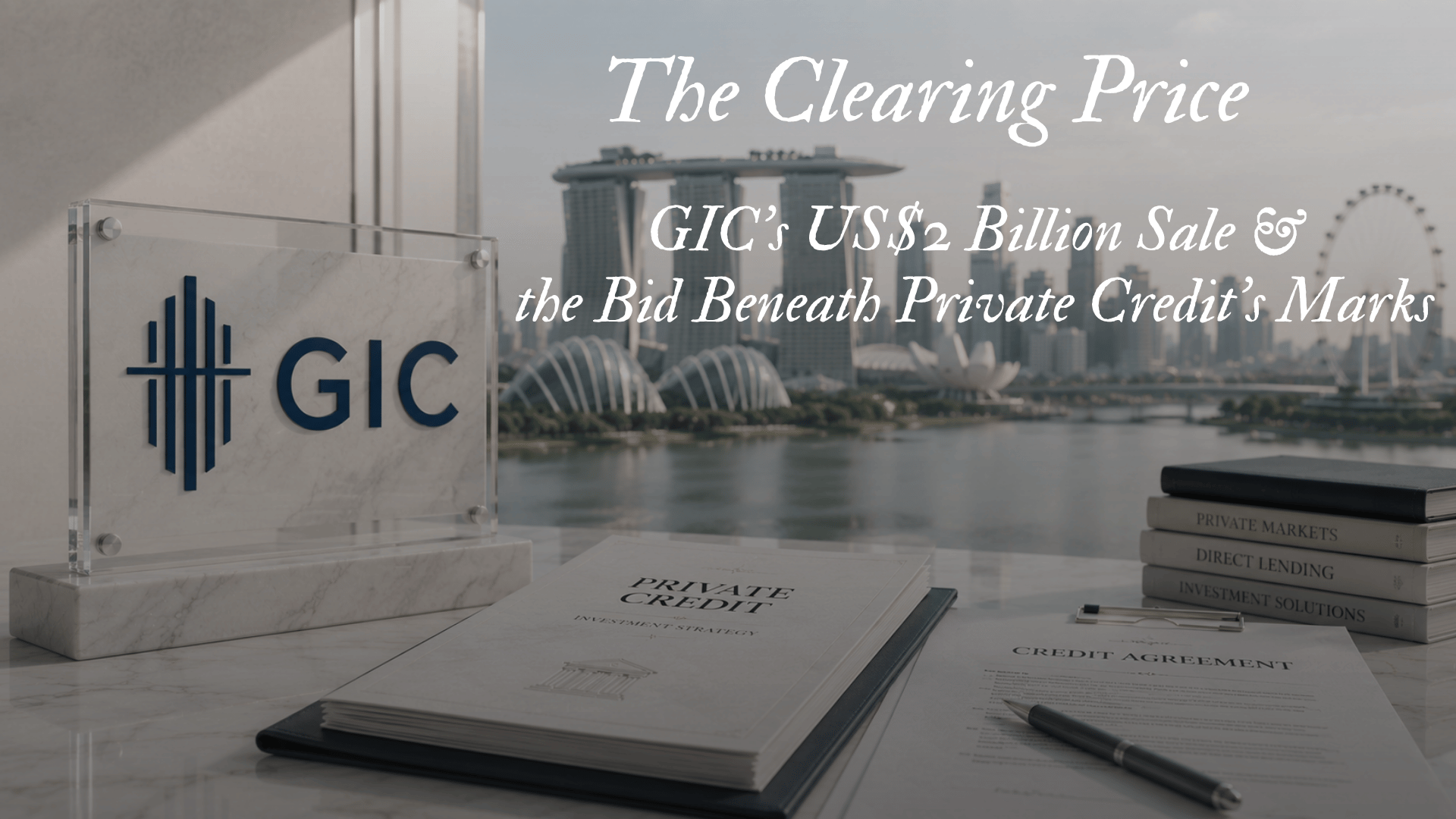 The Clearing Price | GIC’s US$2 Billion Sale &amp; the Bid Beneath Private Credit’s Marks