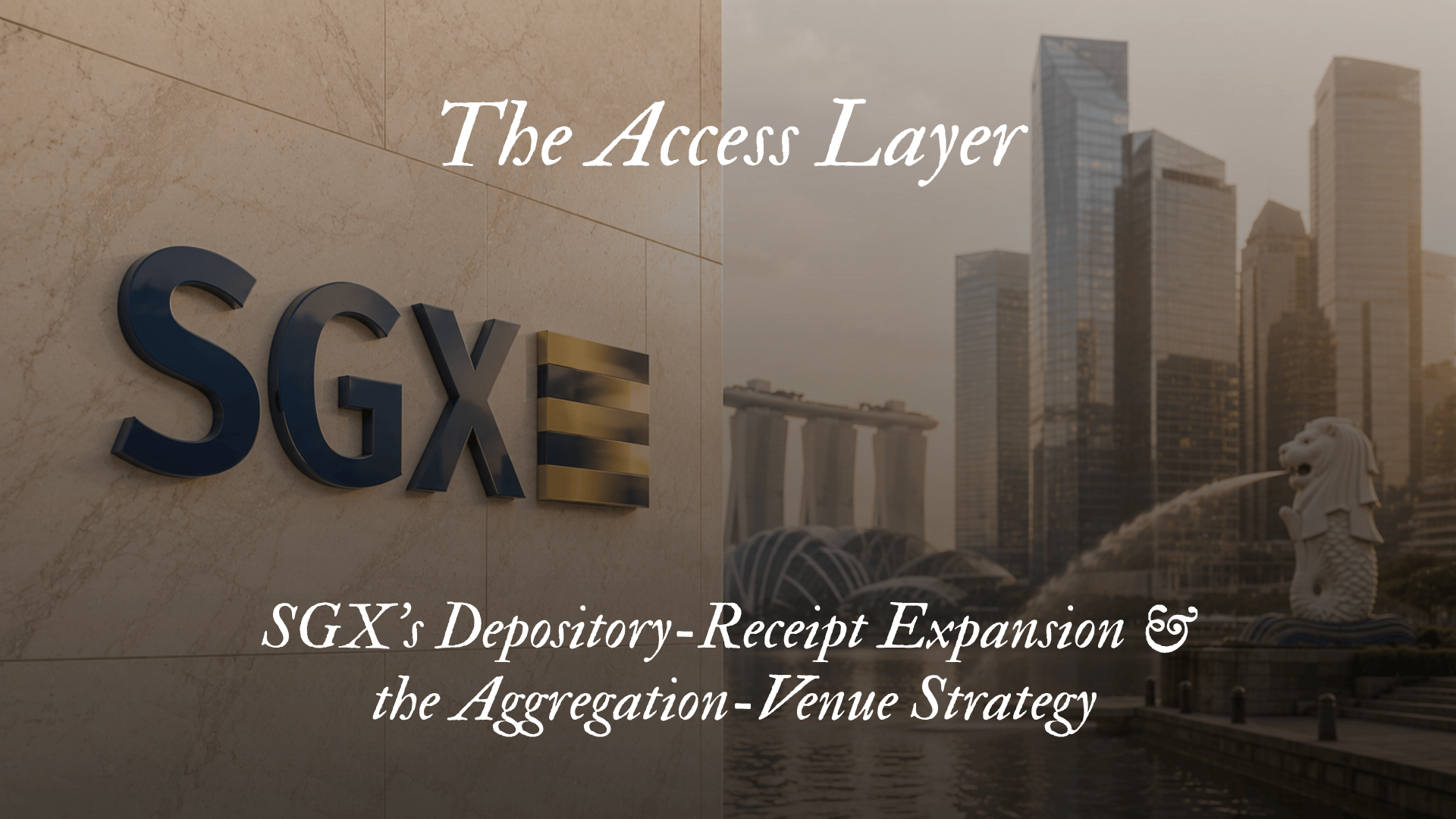 The Access Layer | SGX’s Depository-Receipt Expansion &amp; the Aggregation-Venue Strategy