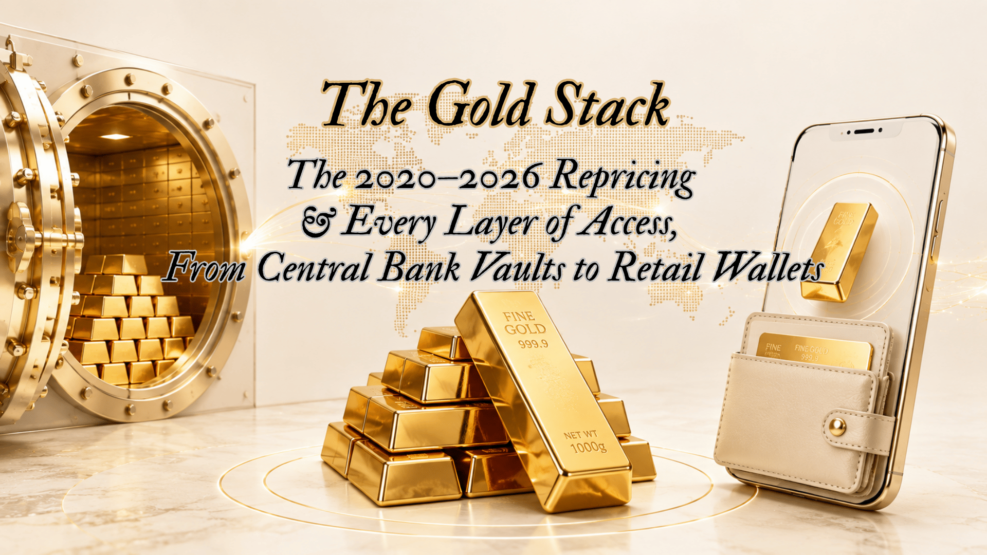 The Gold Stack | The 2020–2026 Repricing &amp; Access Layers from Central Bank Vaults to Retail Wallets