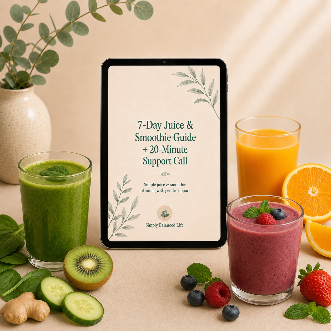 7-Day Juice & Smoothie Guide + 20-Minute Support Call