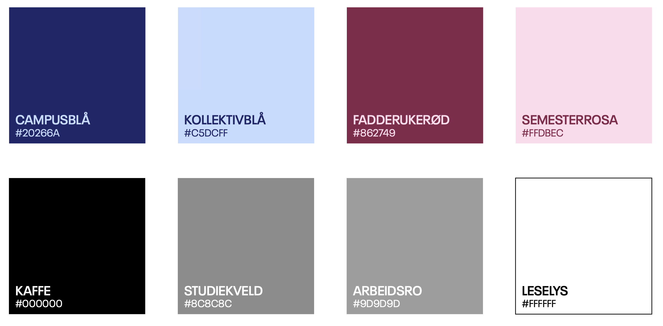 Fargene i designmanualen
