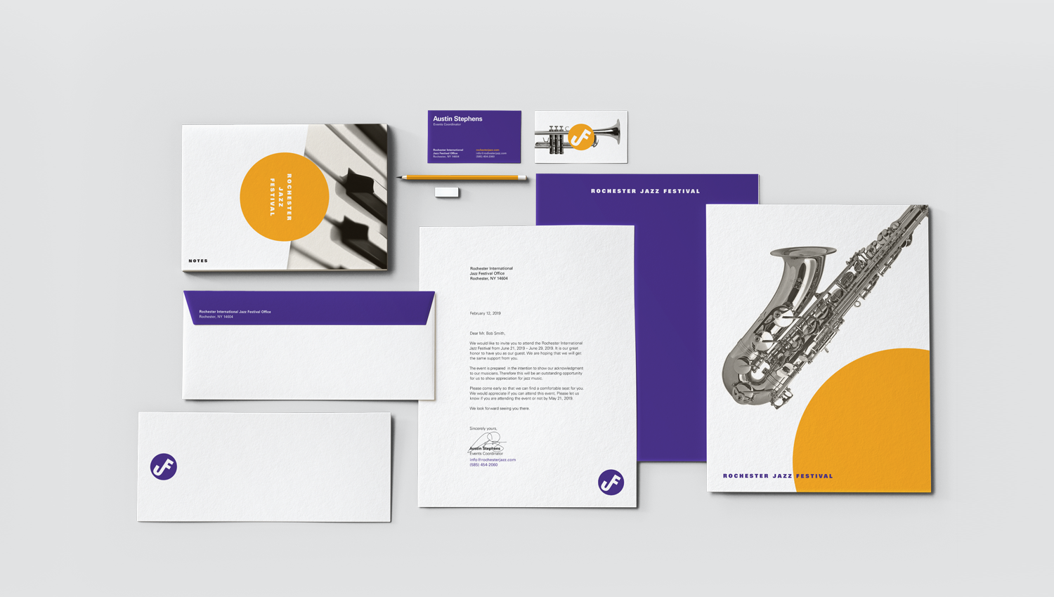 jazz festival stationery set