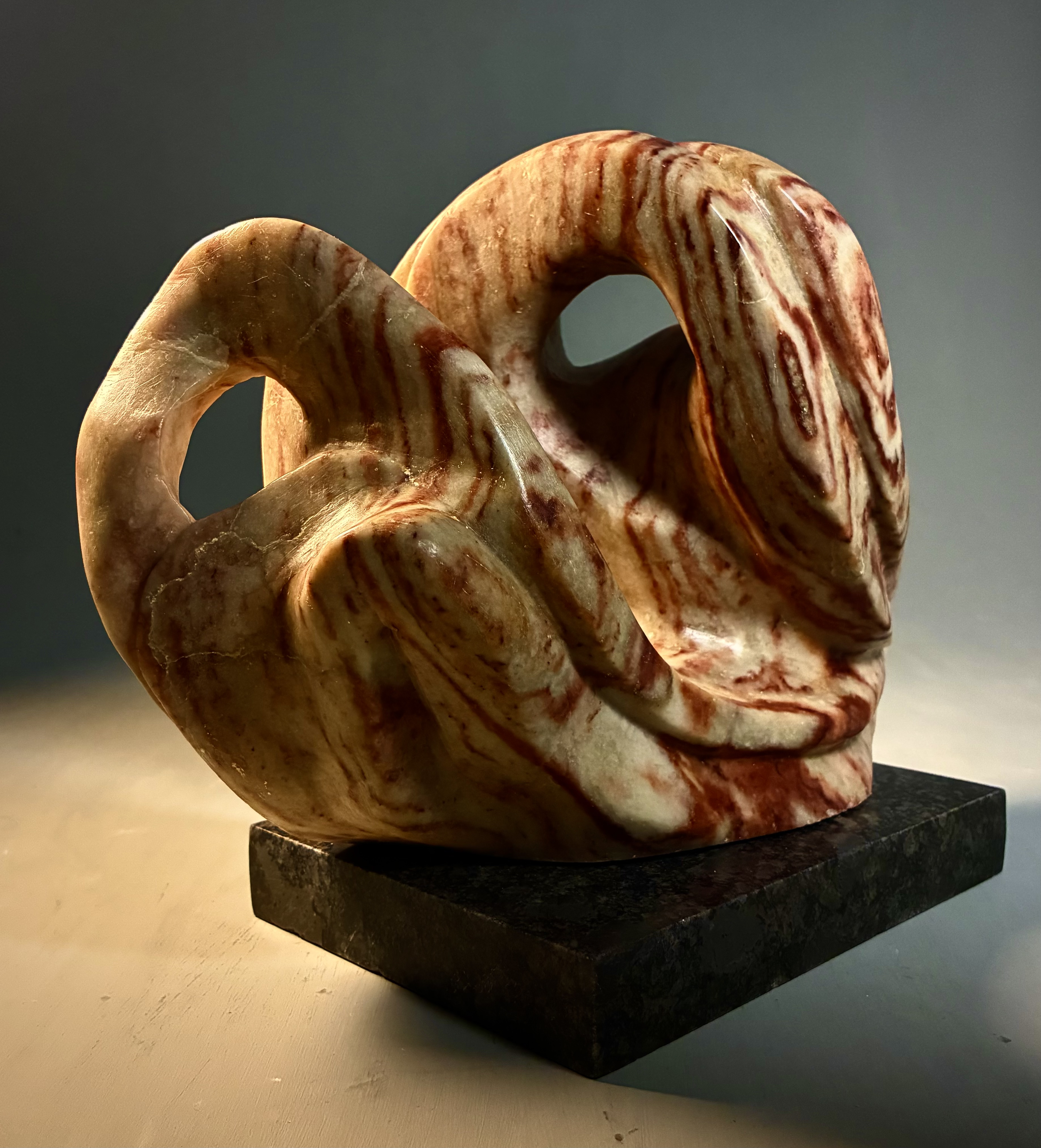 Descending Echo (View 3),
Alabaster,
9.25"x11"x7",
2025.
