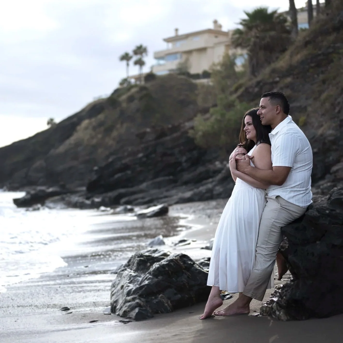 sesión de pareja en la playa en Benalmádena 