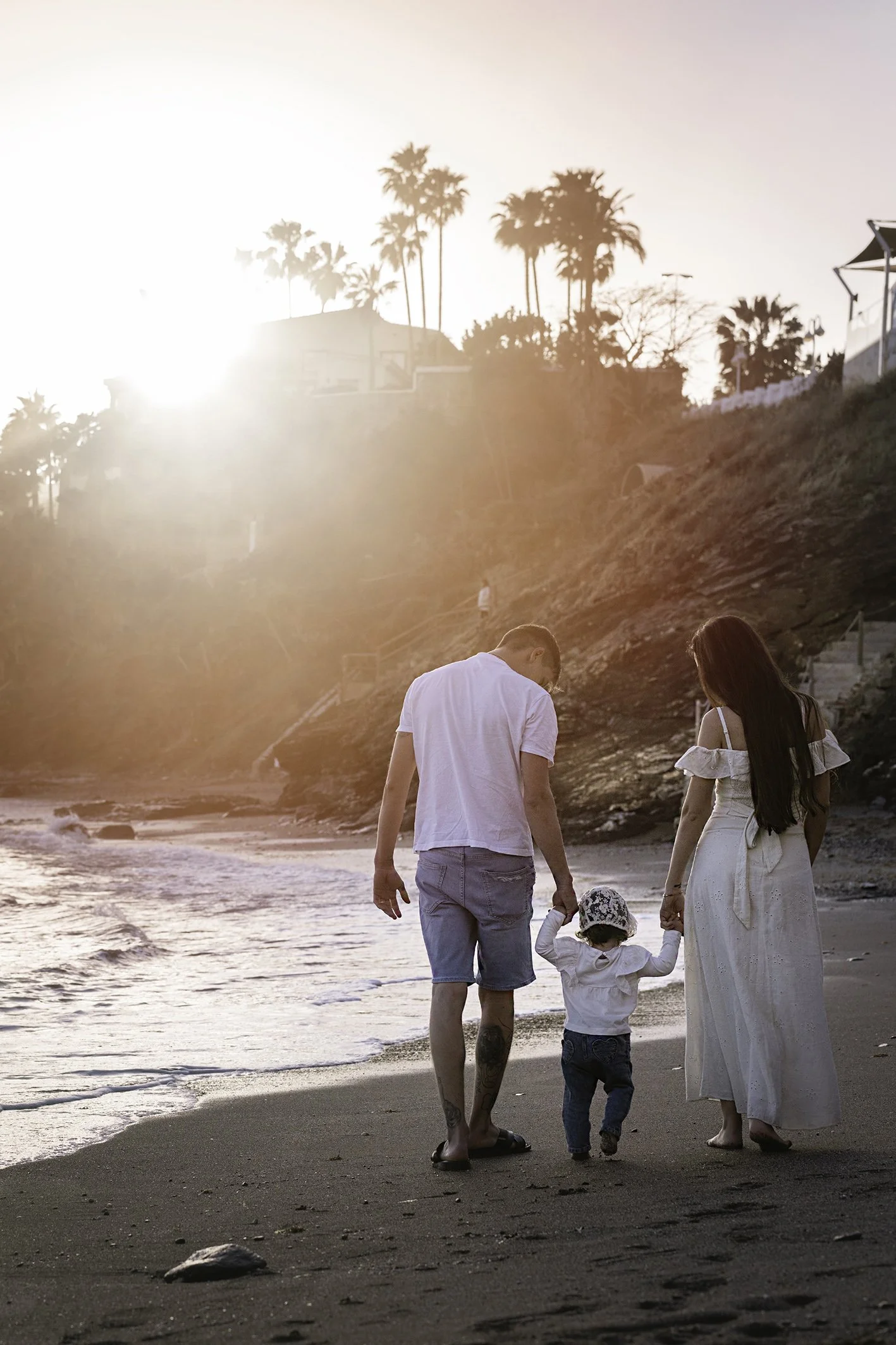 fotos vacaciones de familia en la playa de Benalmádena