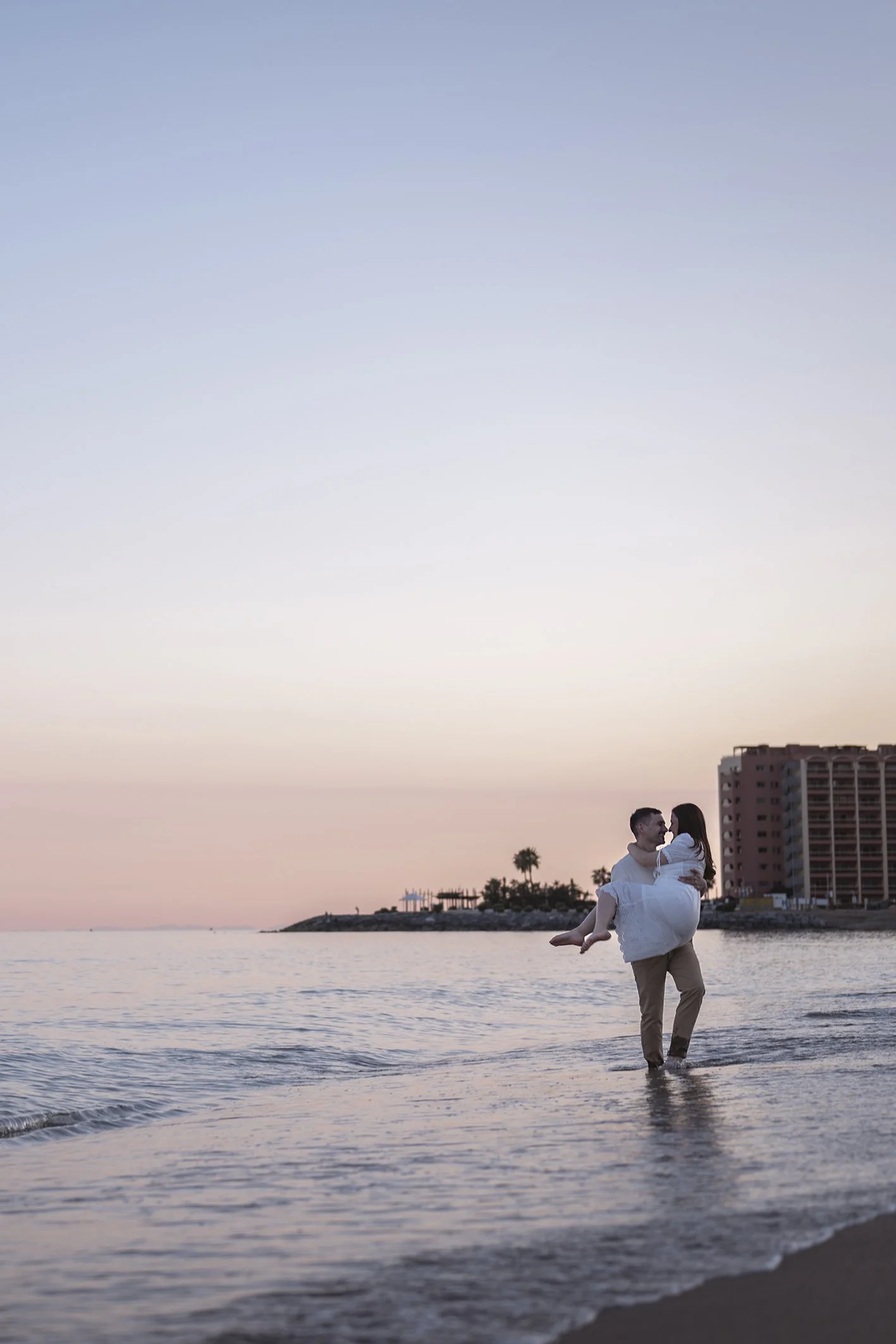 sesión pre boda en la playa en Málaga