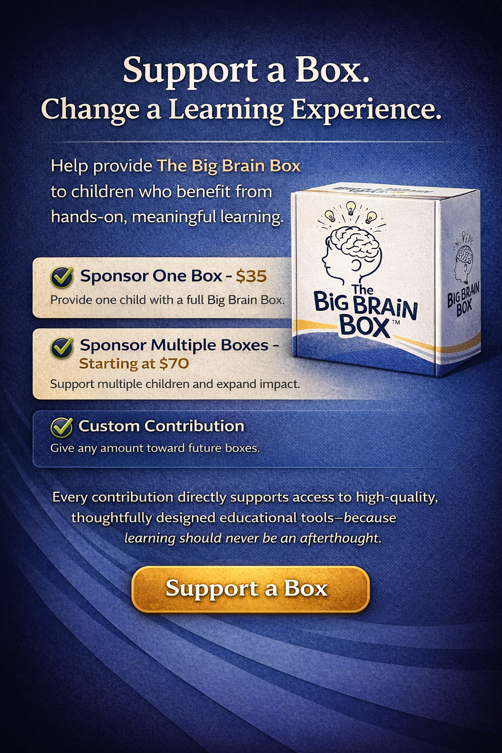 Sponsor  a Big Brain Box