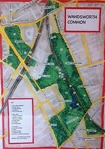 Map of Wandsworth Common - postage paid