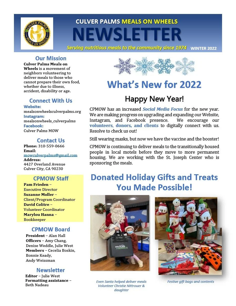 Newsletter Winter 22 page 1