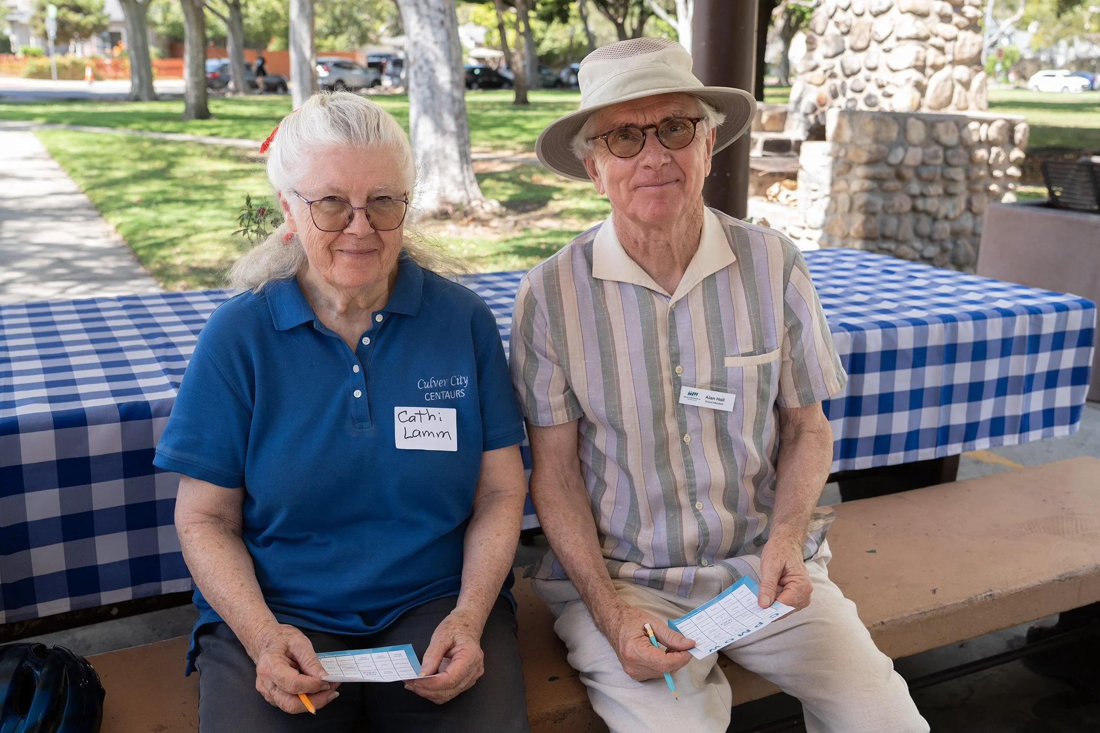 Volunteer Packer Kathi Lamm and Board Member Alan Hall.jpg