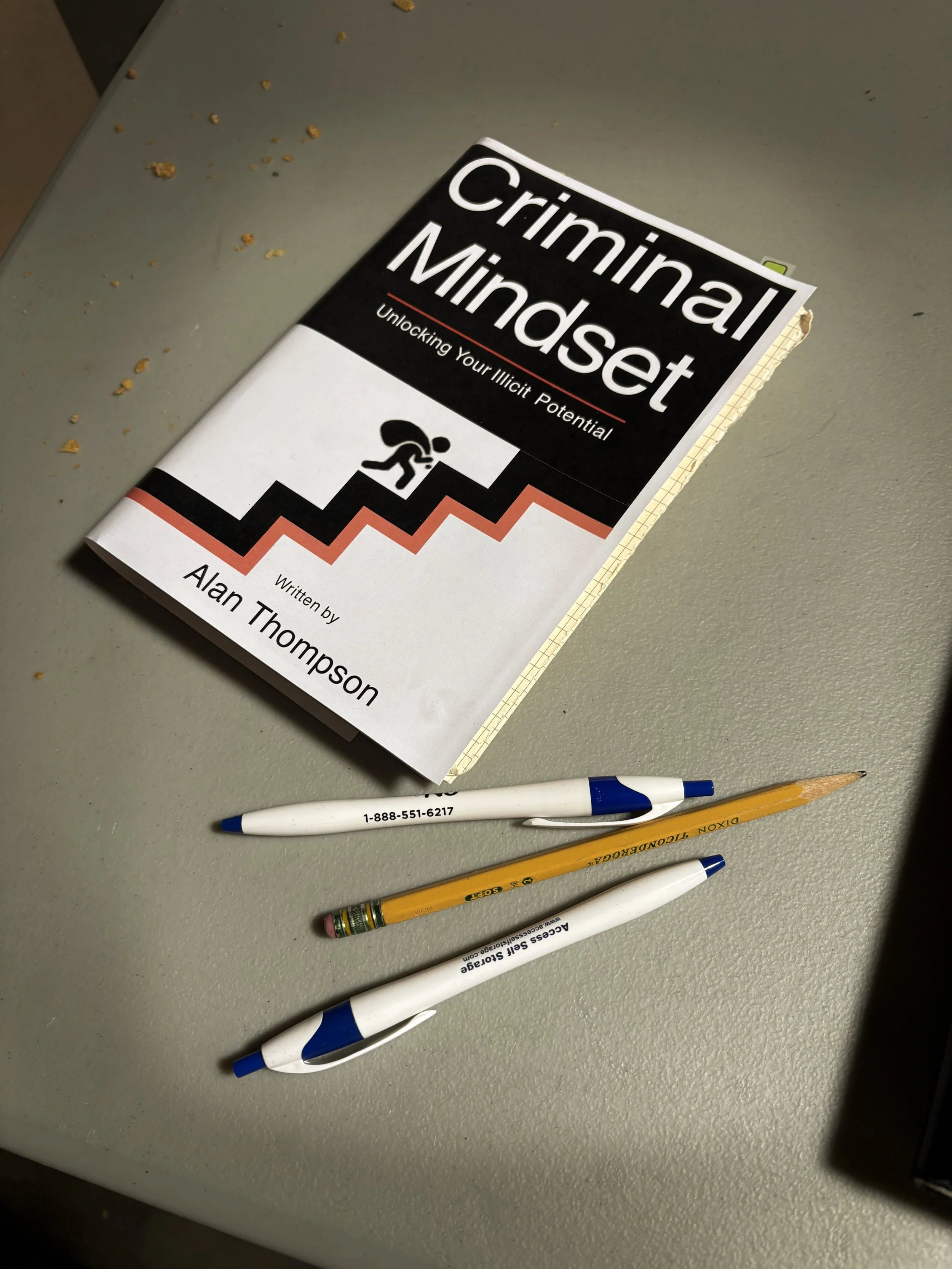 A custom book cover was designed as a hero prop to add narrative specificity and subtle character insight. 