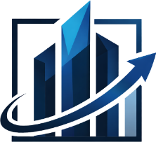 A digital illustration of a bar chart with increasing blue bars connected by an upward arrow, representing growth or progress.