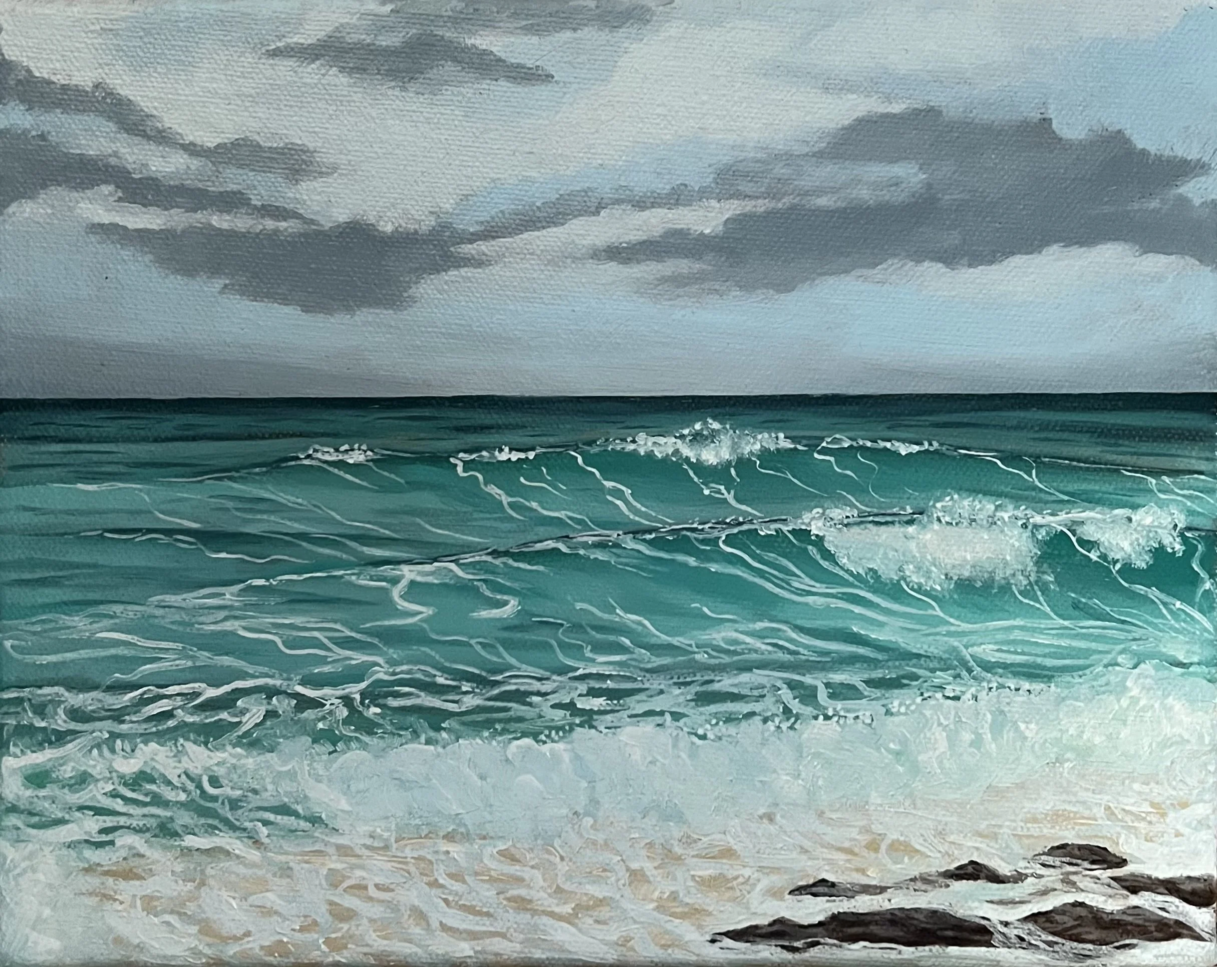 "Fuerteventura Blue" - 25 x 20 cm Oil Painting