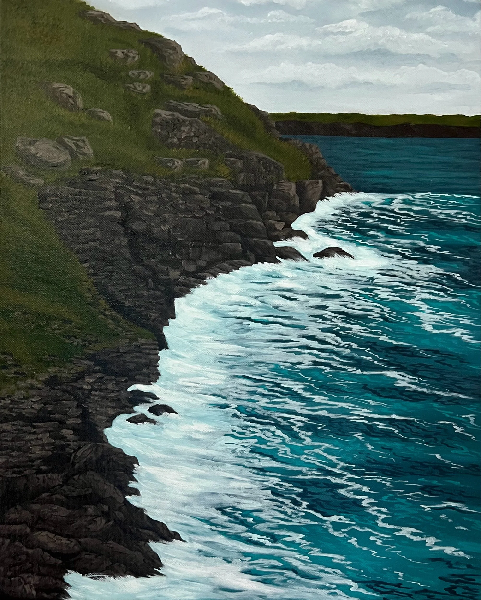"Cliffs Of Tintagel" - 50 x 40 cm Oil Painting