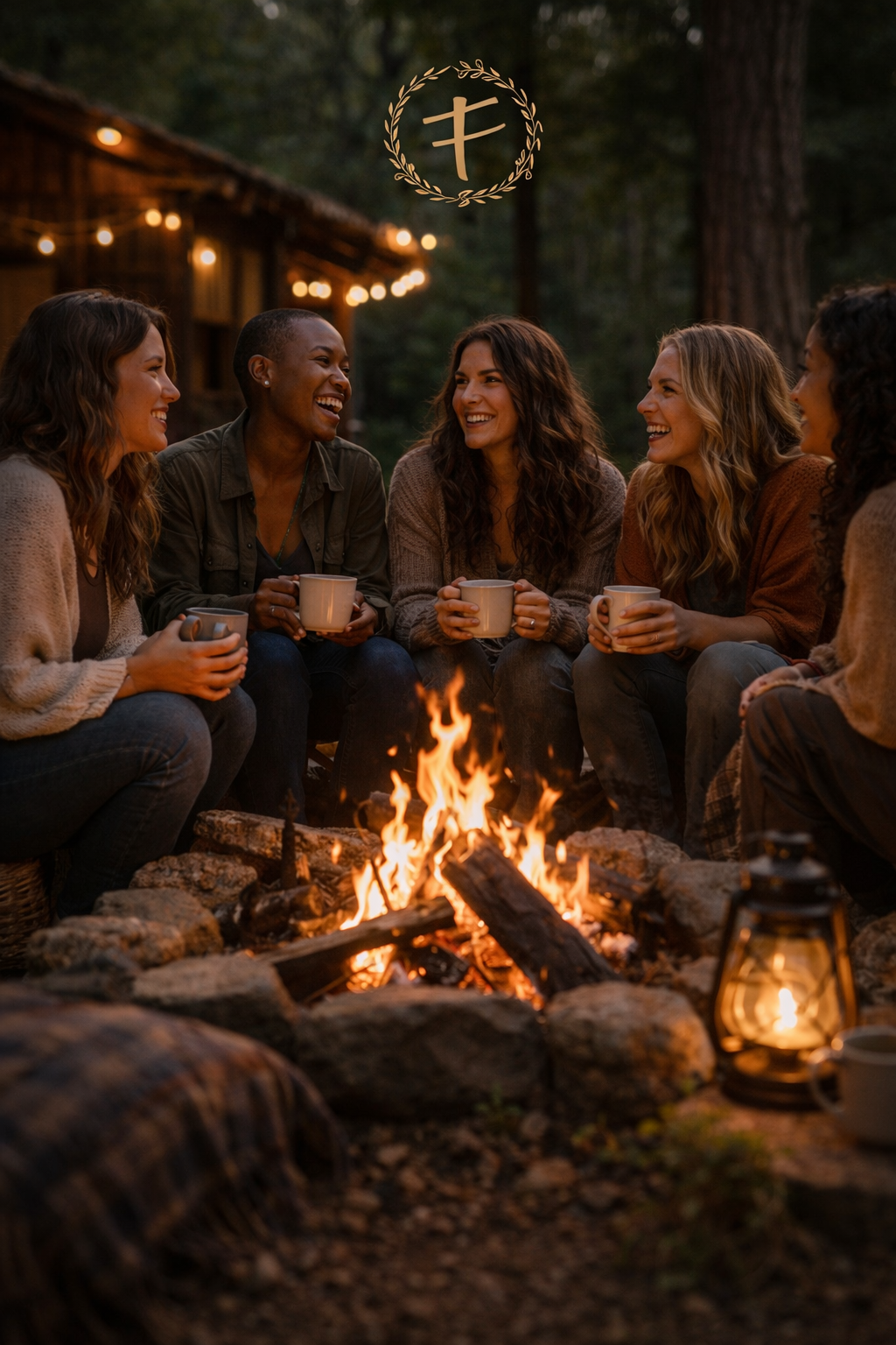 Women's Retreat Around a Fireplace
