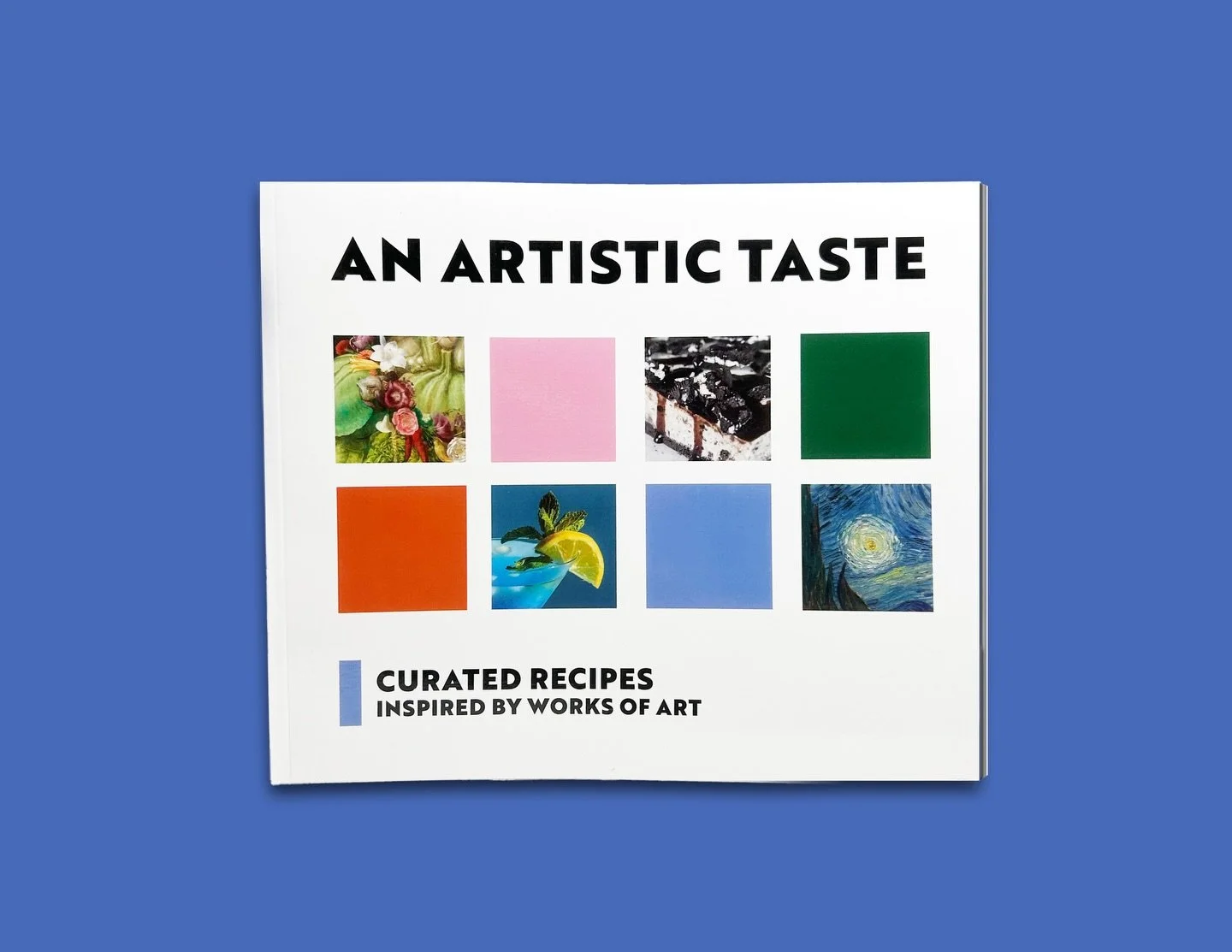 Portfolio refresh means nice new mockups🌟✨

Work of Art Cookbook - designed for those artistic and those who want to make their own masterpiece, no art experience required🎨

All the recipes were inspired by works of art and range from mocktails, to