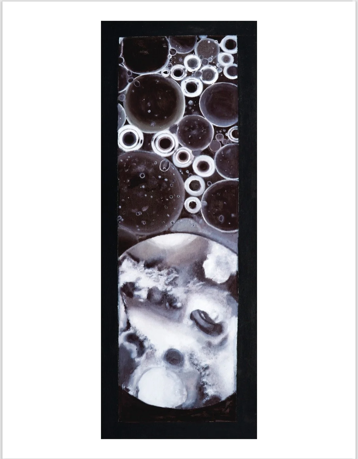 Chromaless Bliss | 2025 | 32&rdquo; x 11.75&rdquo; | Oil Paint on Canvas