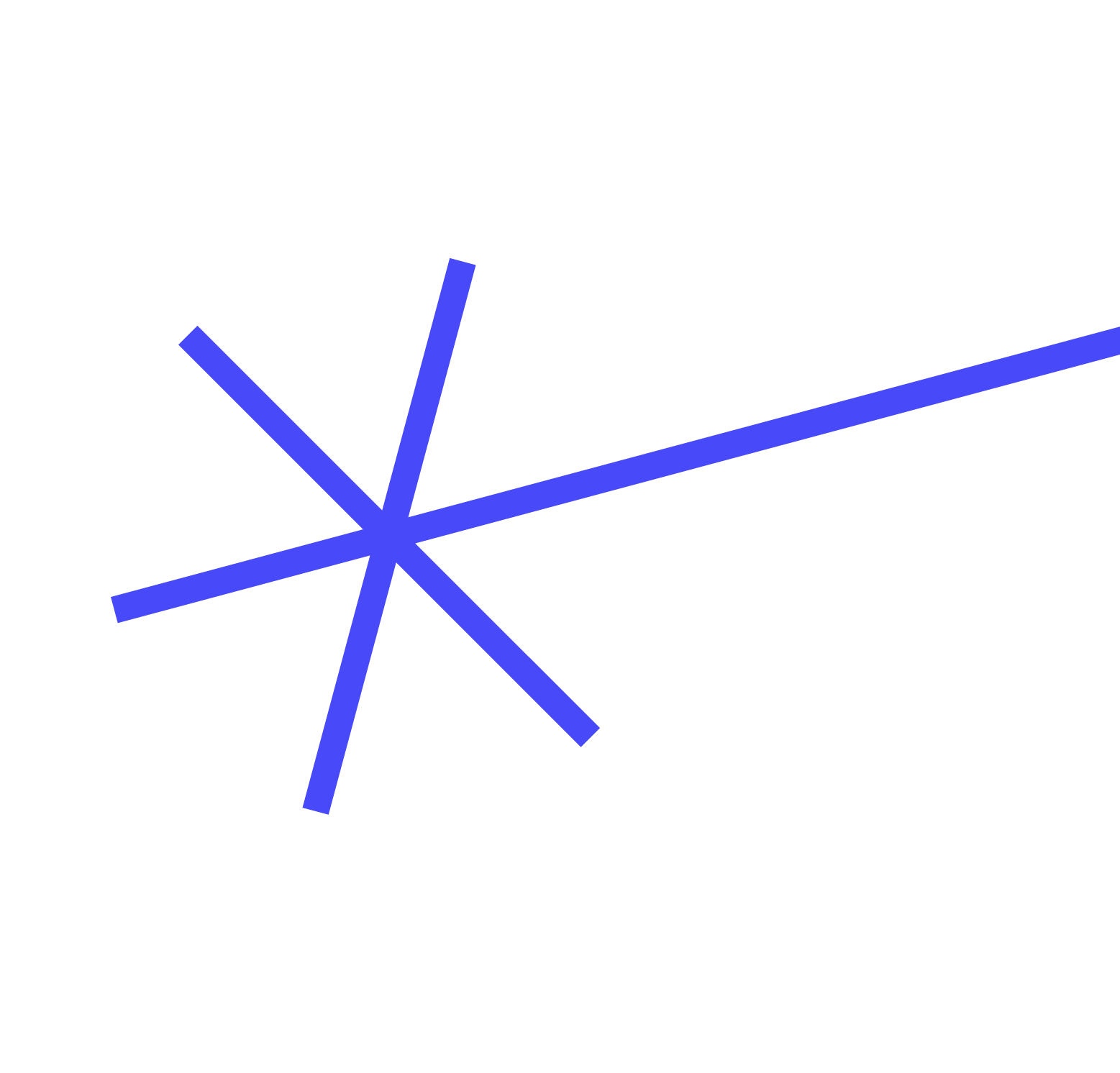 3D graph with blue lines and points on a black background