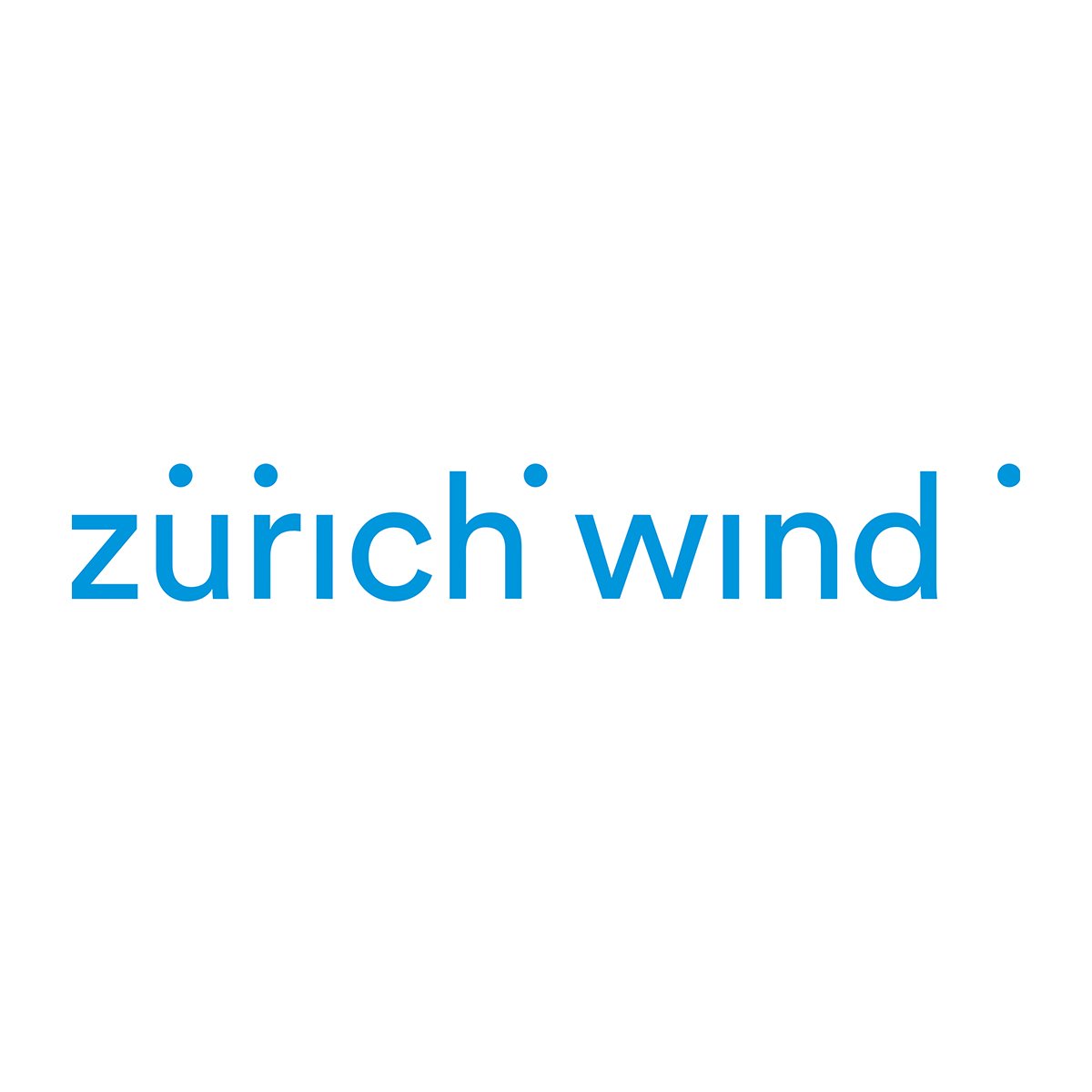 Zurich wind logo in blue text on a white background.