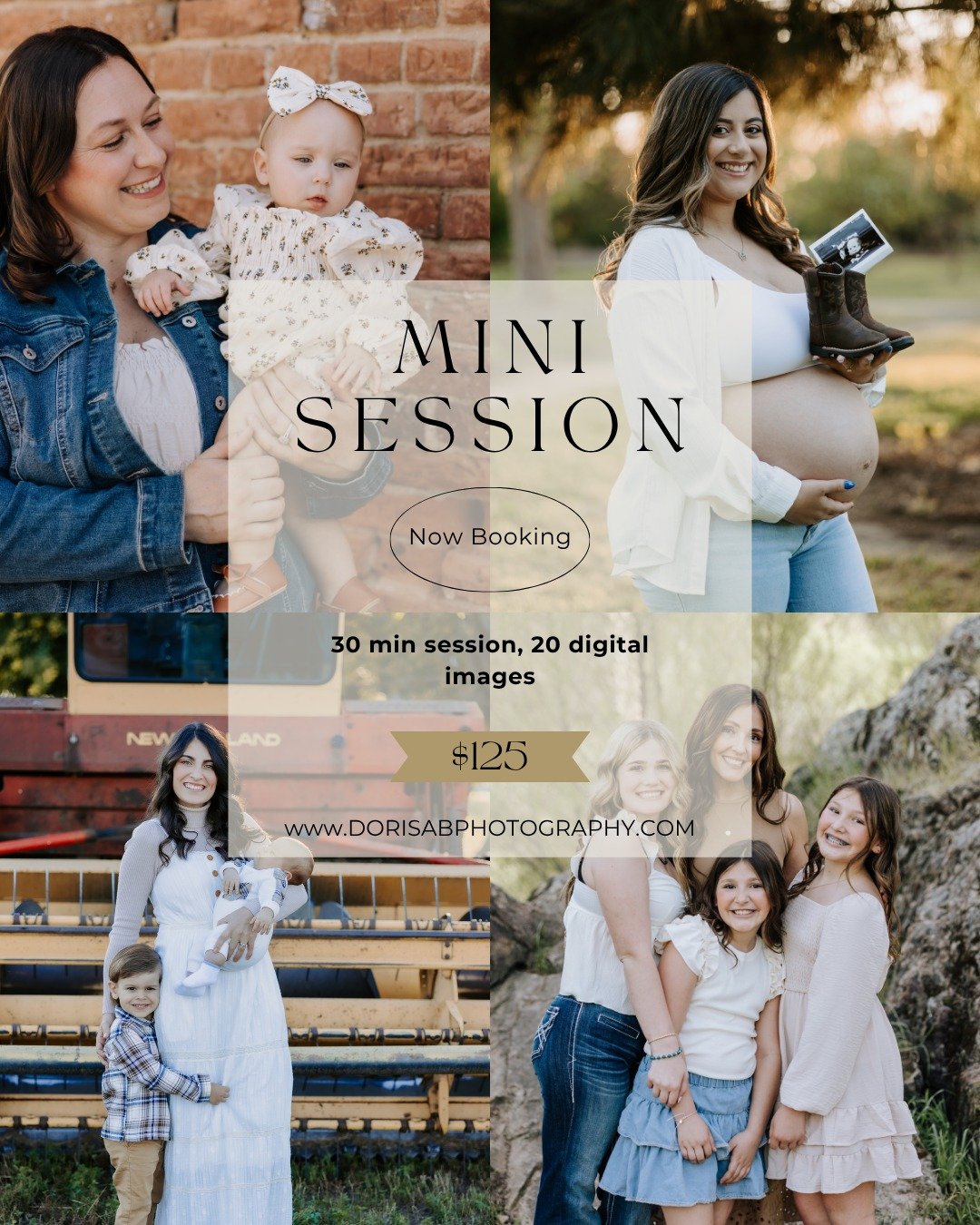 Mother&rsquo;s Day Mini Sessions are here 🤍

A moment for you&hellip; for the love you give every day, for the little hands that won&rsquo;t stay little, and for the memories that deserve to be held onto forever.

Join me for a golden hour evening f