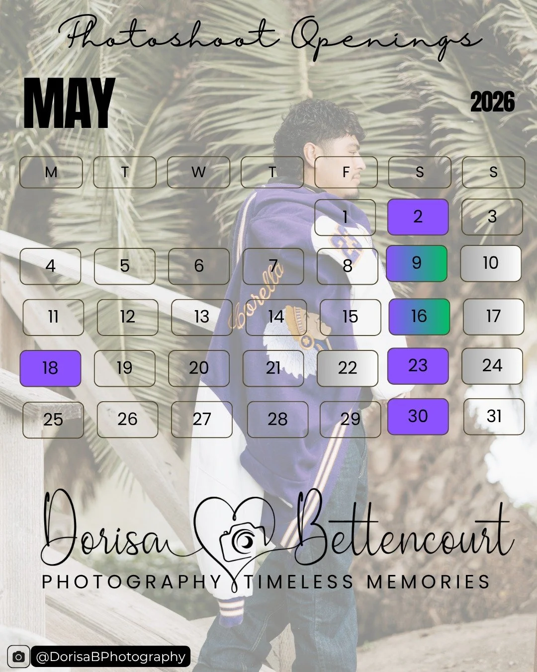 May is filling up fast, and I am so incredibly grateful 🤍

Weekends are almost fully booked, and there are only a few spots left for the month.

To every single person who has trusted me to capture your moments&hellip; thank you. Truly. It means mor