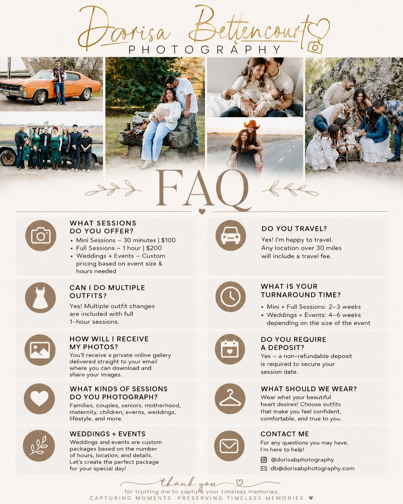 ✨ FREQUENTLY ASKED QUESTIONS ✨

I figured it was time to make a little FAQ post for all my beautiful clients &mdash; new and returning 🖤

Photography started for me from pure love. I picked up a camera, became completely click-happy, and fell in lov