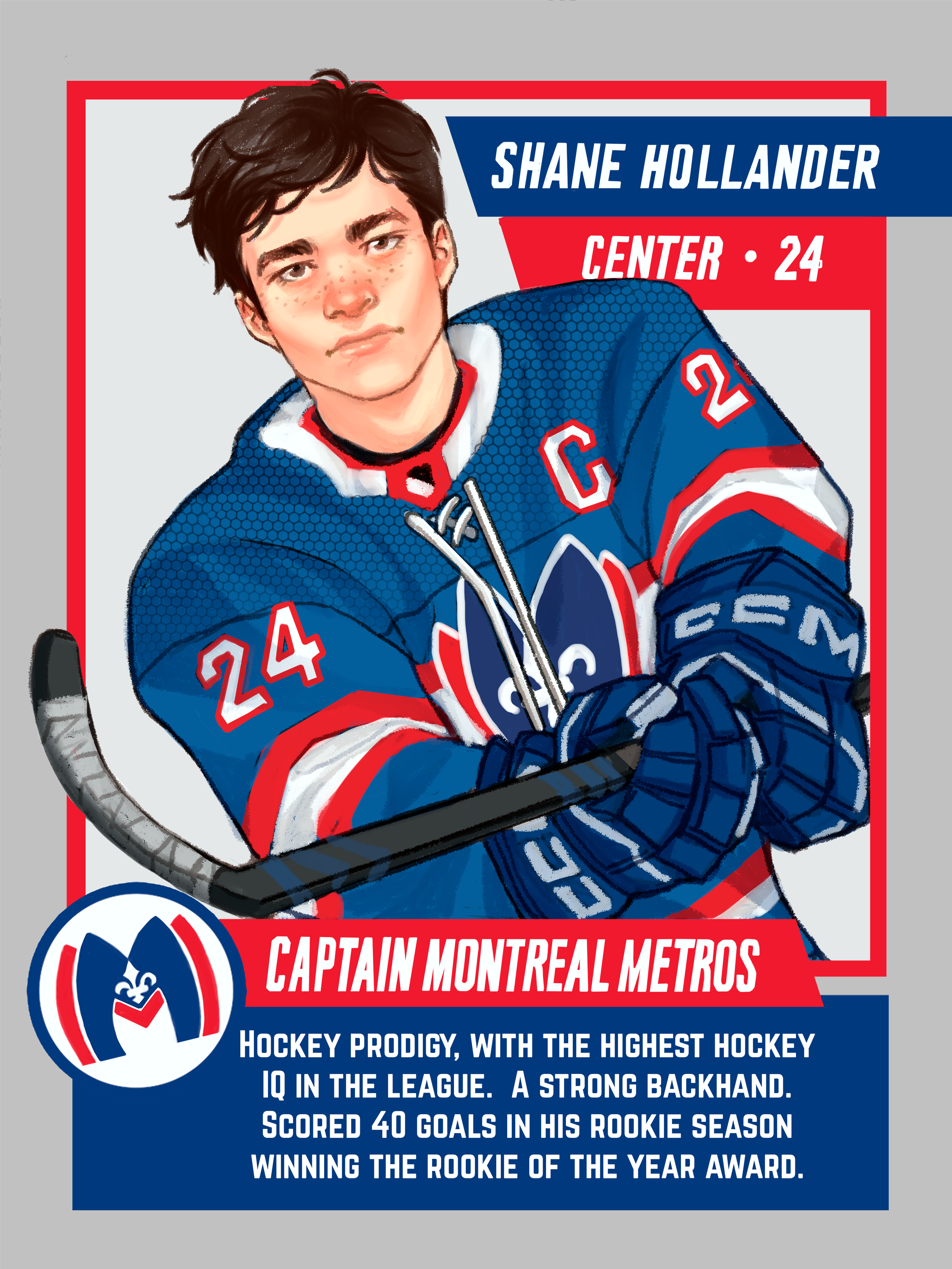 Shane Hollander Hockey Card Version 1
