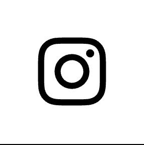 Instagram logo with a black outline on a white background.