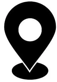 Black location pin icon