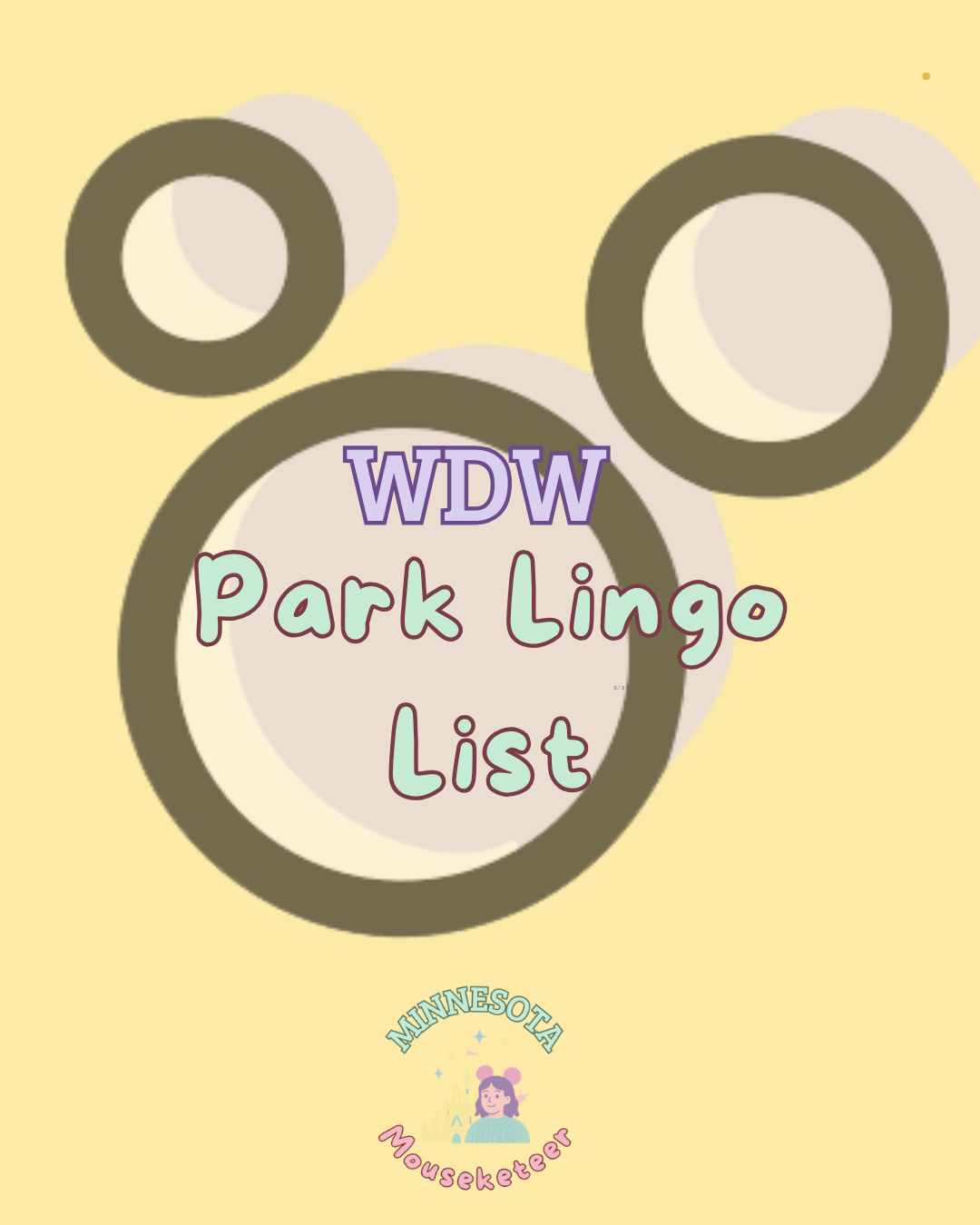 Disney Lingo Dictionary!