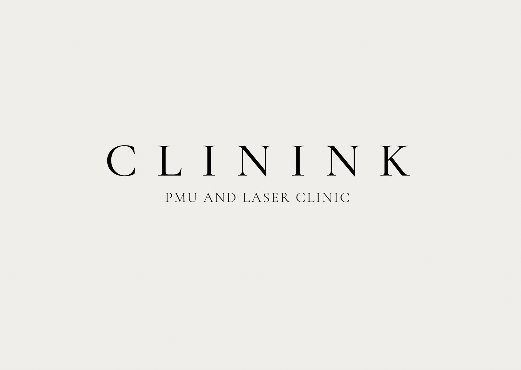 Logo for Clinink PMU and Laser Clinic with black text on a light background