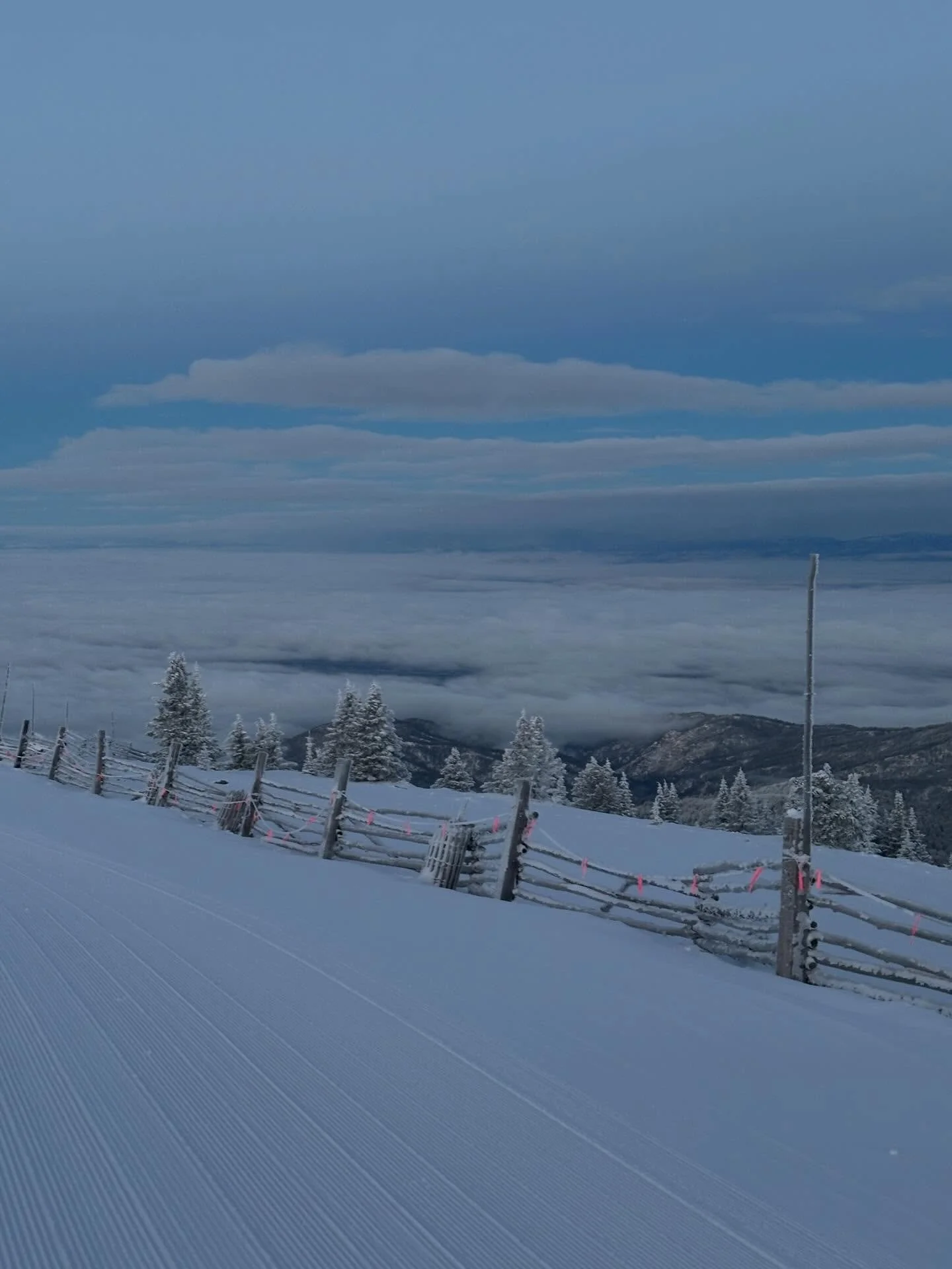 OMG what a beautiful morning on the mountain🤩 It was quite cold, but absolutely worth the climb and fun descent. We so needed the snow we got🙏 Amazing!