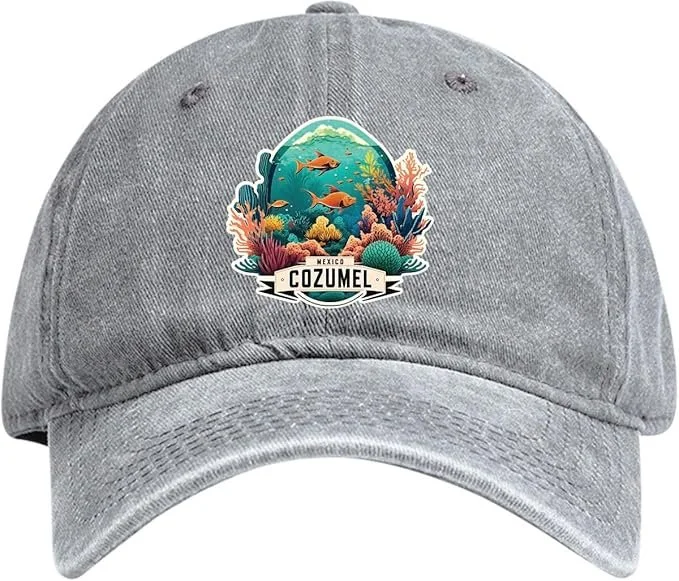 Bright tropical logo cap (popular near cruise port) → Find this style