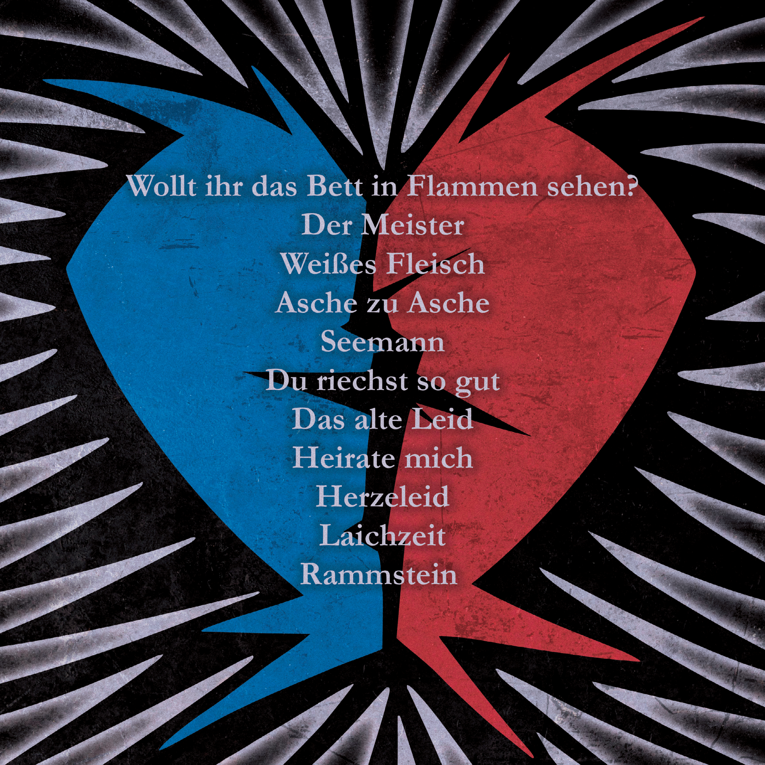 A flat of the back of the albums' inside.