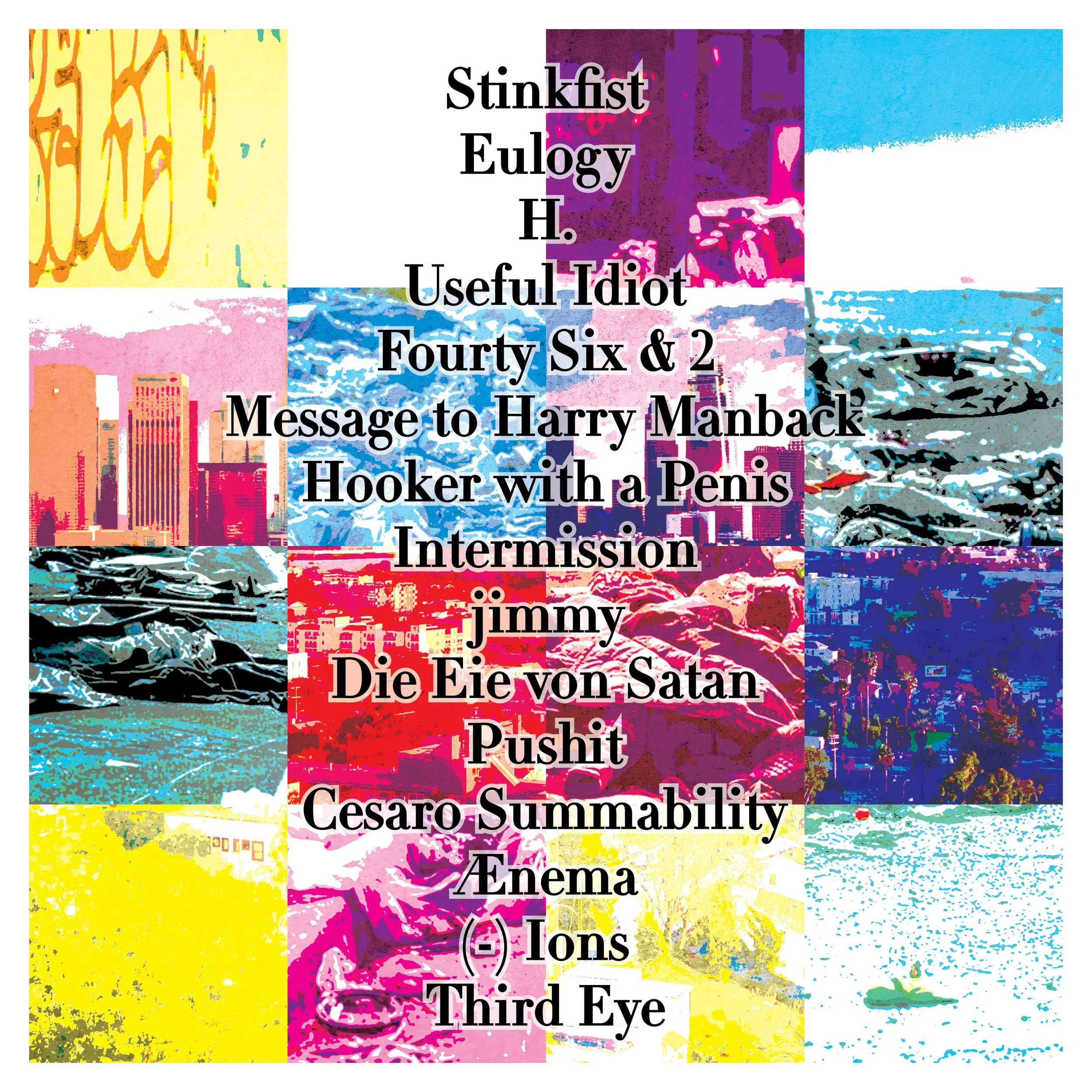 A flat depicting the album's track listing.
